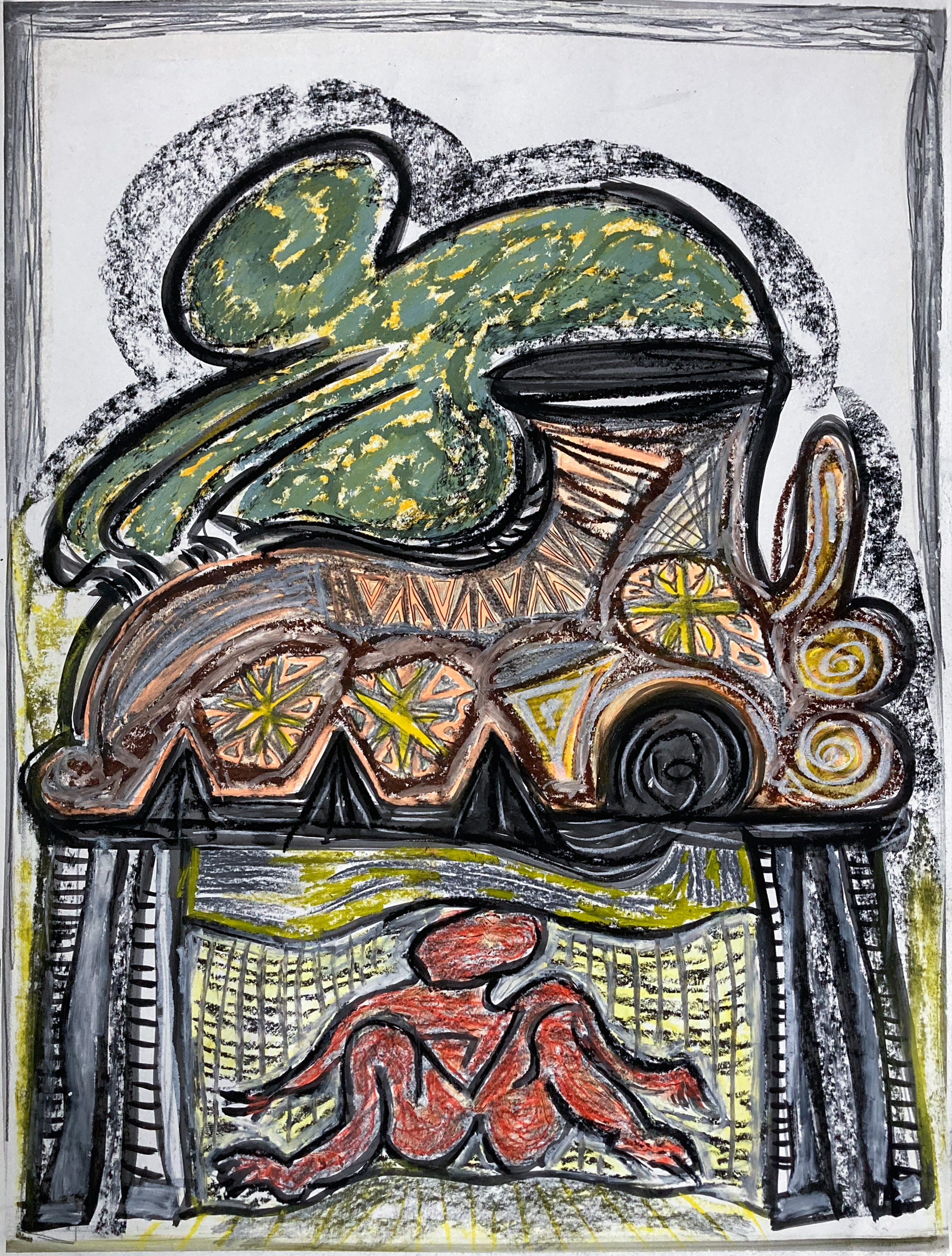 figure sur patin, 22.5 x 31 in.