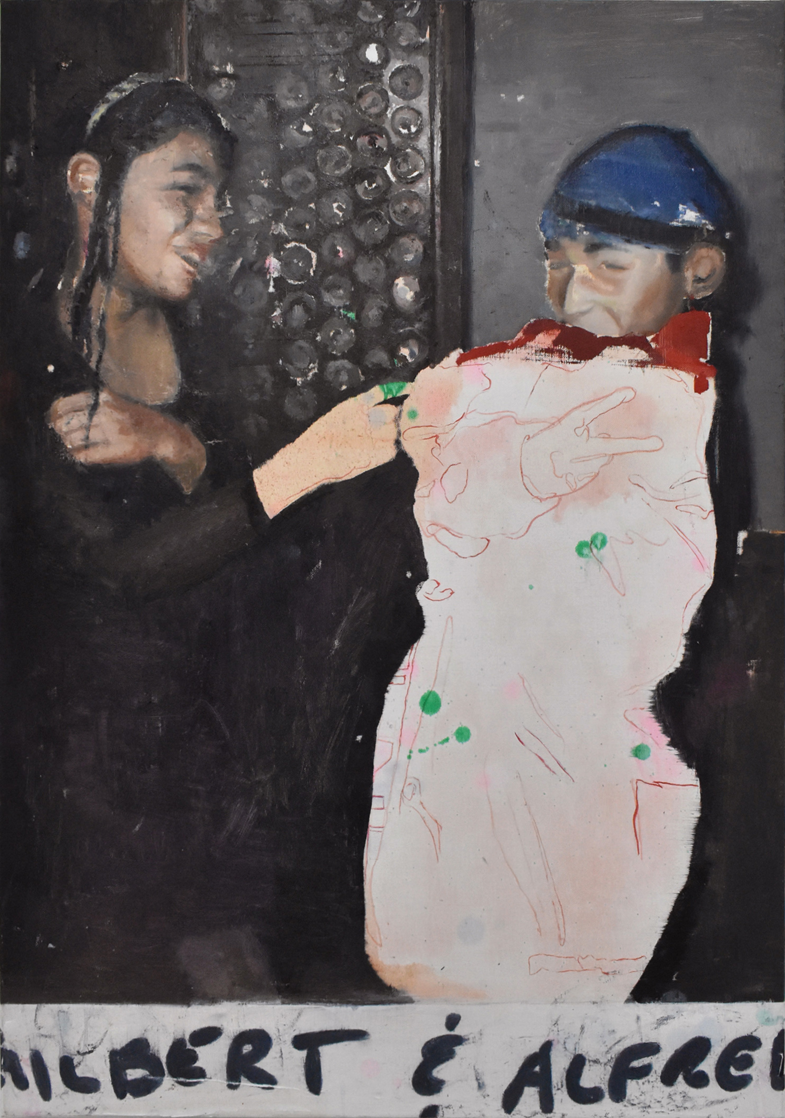 Gilbert & Albert, oil on canvas, 100 x 70 cm, 2024