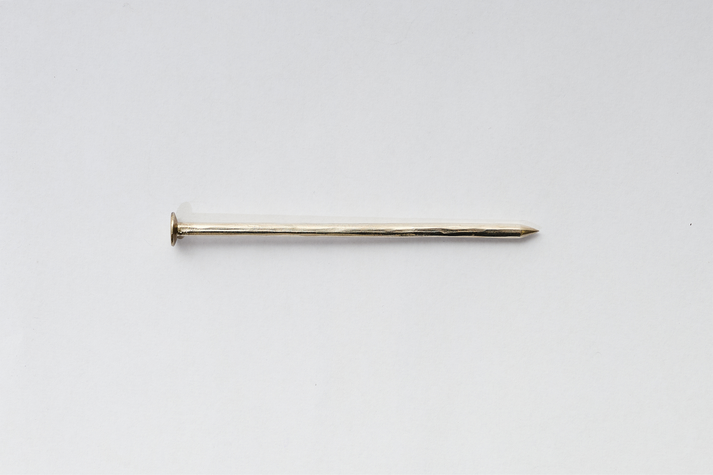 James Webb, See you in happiness (2025) | Hand-forged silver nail, 10 x 0.4 cm