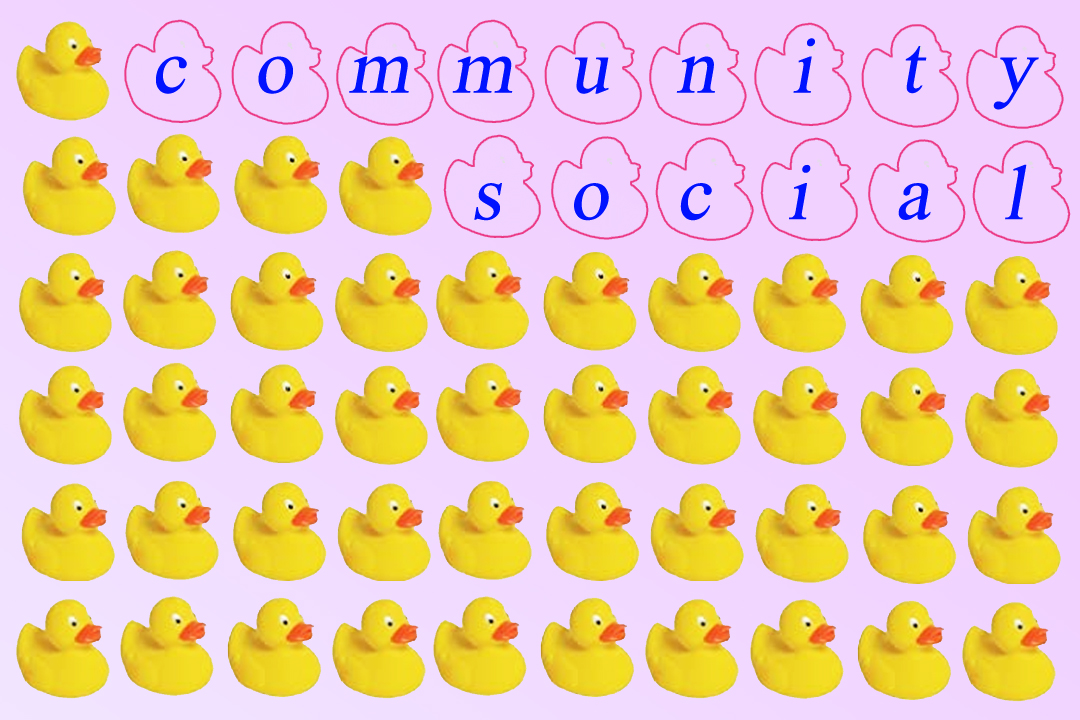 Community Social by virtual care lab | Mingle with your fellow internet ducks! 💬❤️💬❤️💬