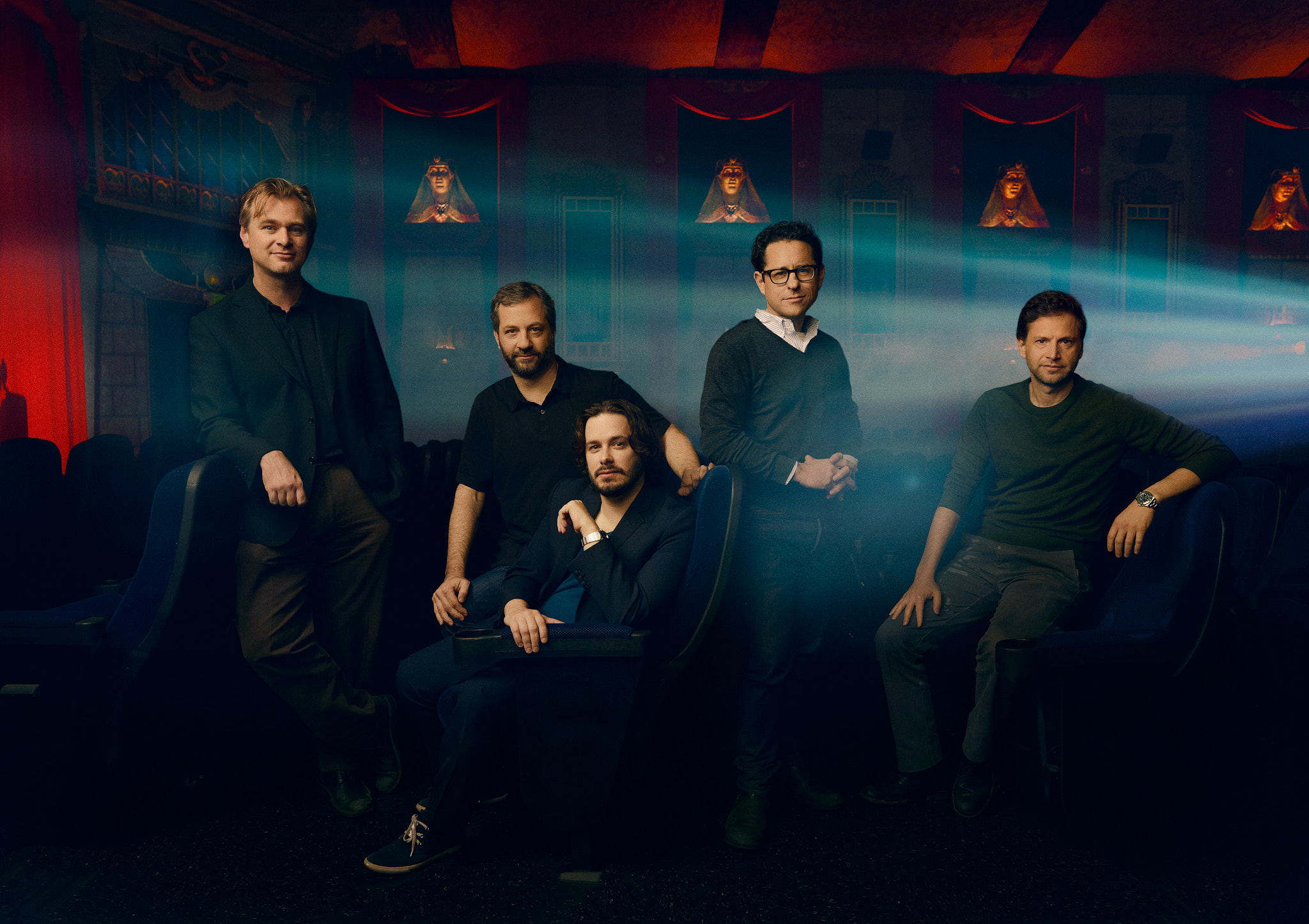 Christopher Nolan, Judd Apatow, Edgar Wright, JJ Abrams and Bennett Miller.