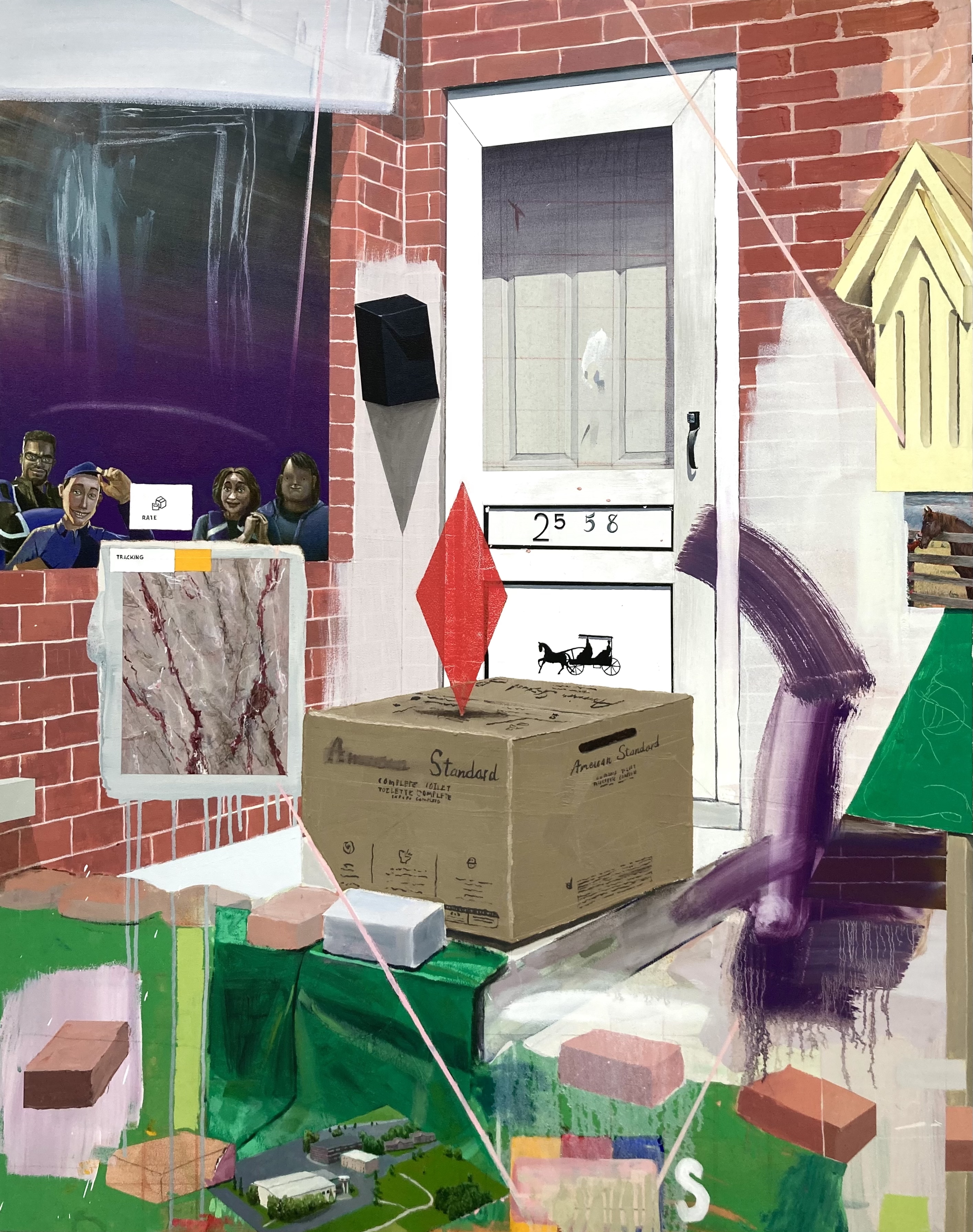 Pastoral No. 2; Acrylic and Oil Paint on Canvas; 38x48