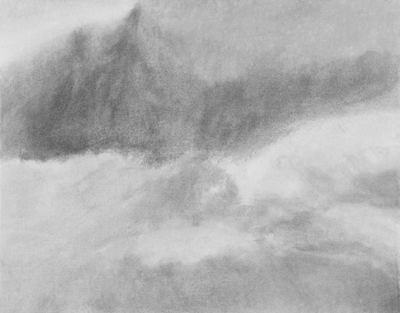 Massif, brumes, pluiegouache on paper89 x 113 cm, 2022