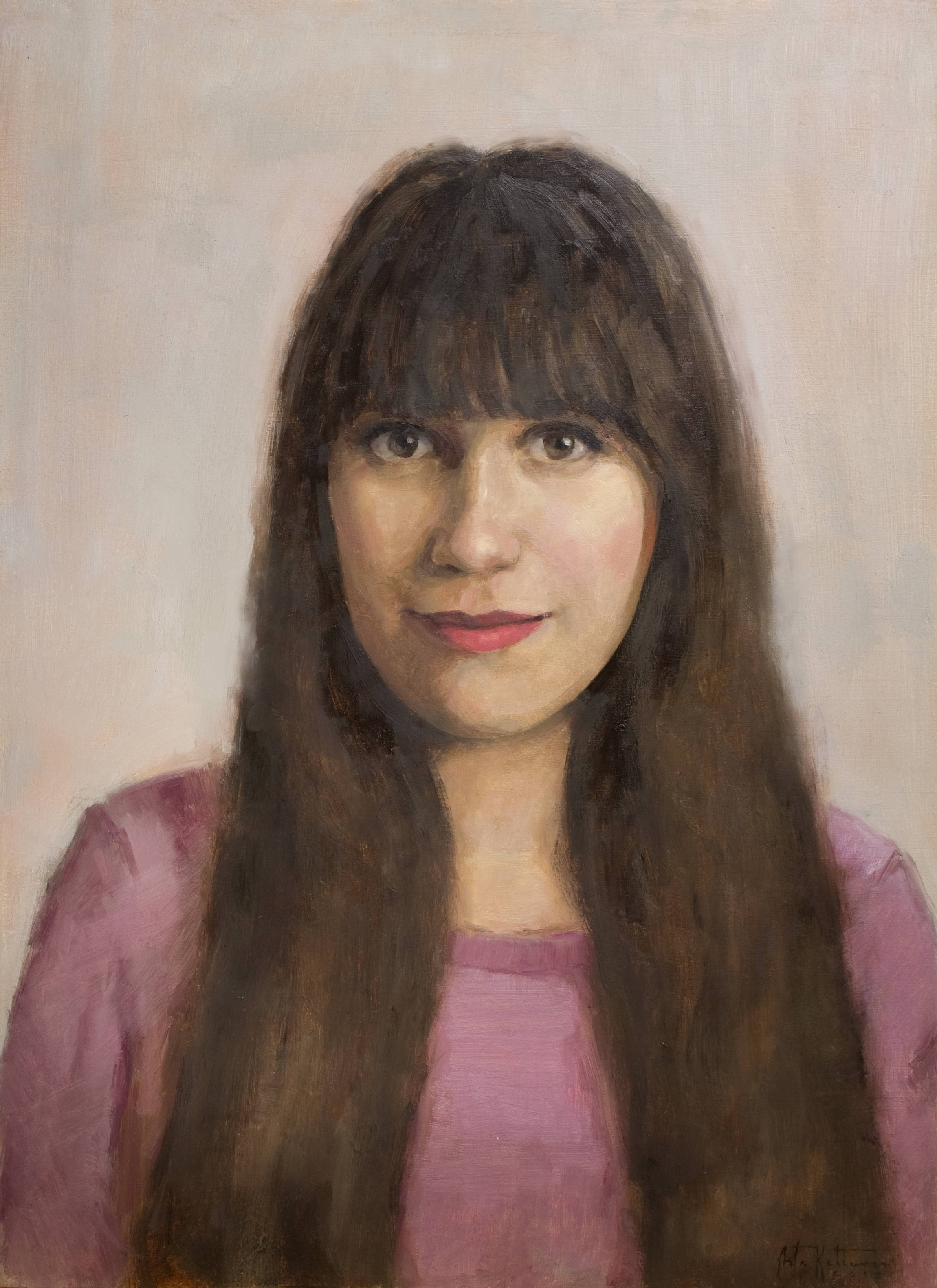 "Elina", oil, 47x34cm, 2018