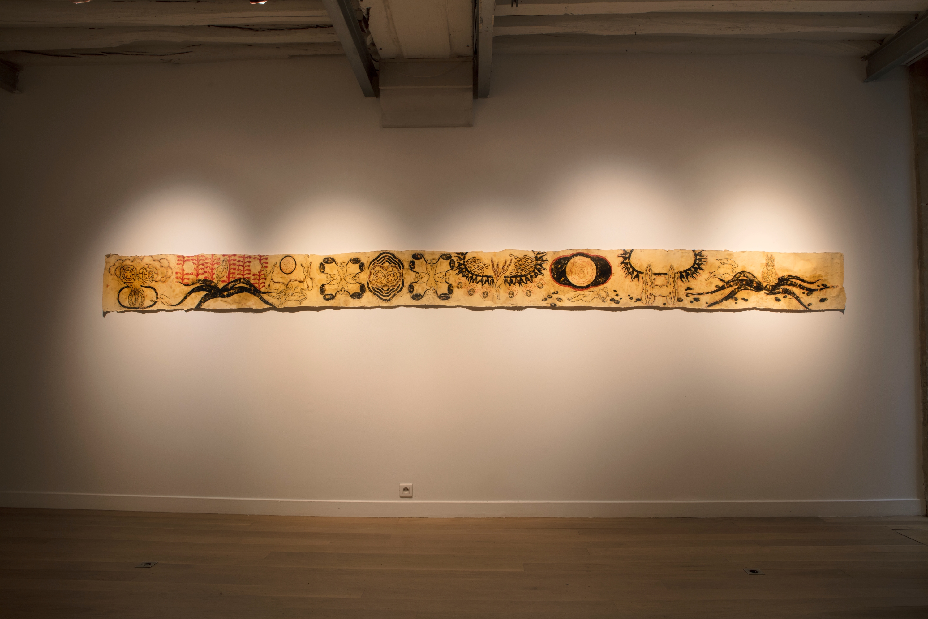 Avverse presenze, 35x500 cm, technique mixte sur papier, 2009