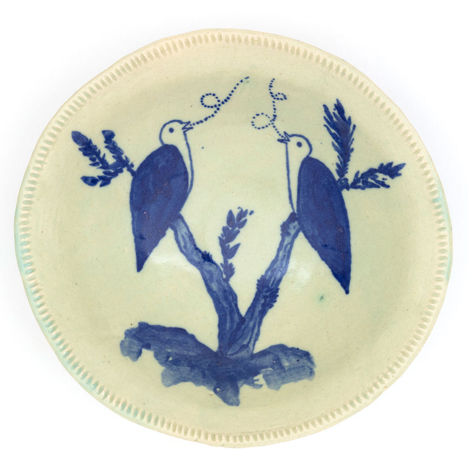 Two birds in blue, bowl 8, 4.3.20Glazed ceramic stoneware10 x 27cm