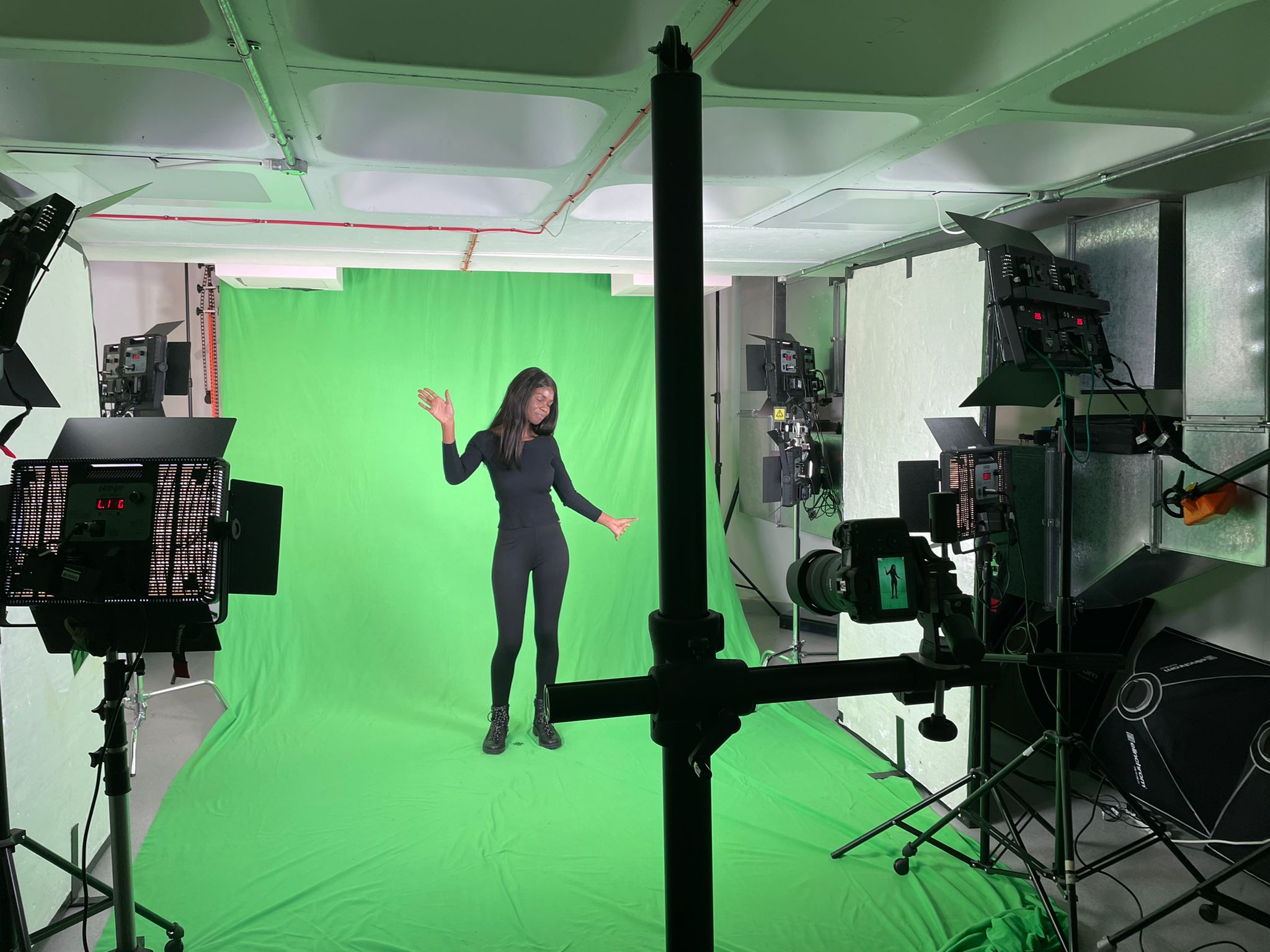 In studio capturing dance moves