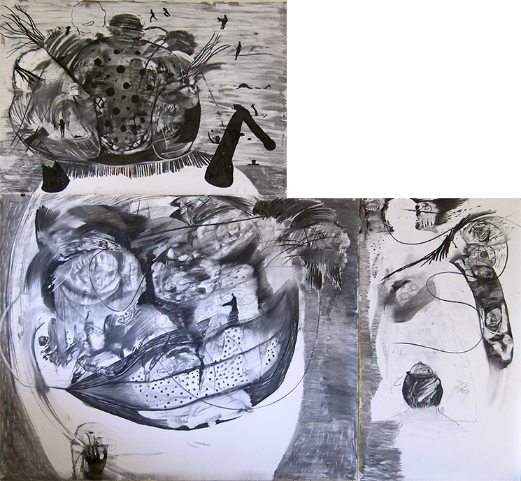 "Untitled", 2019. Charcoal on paper