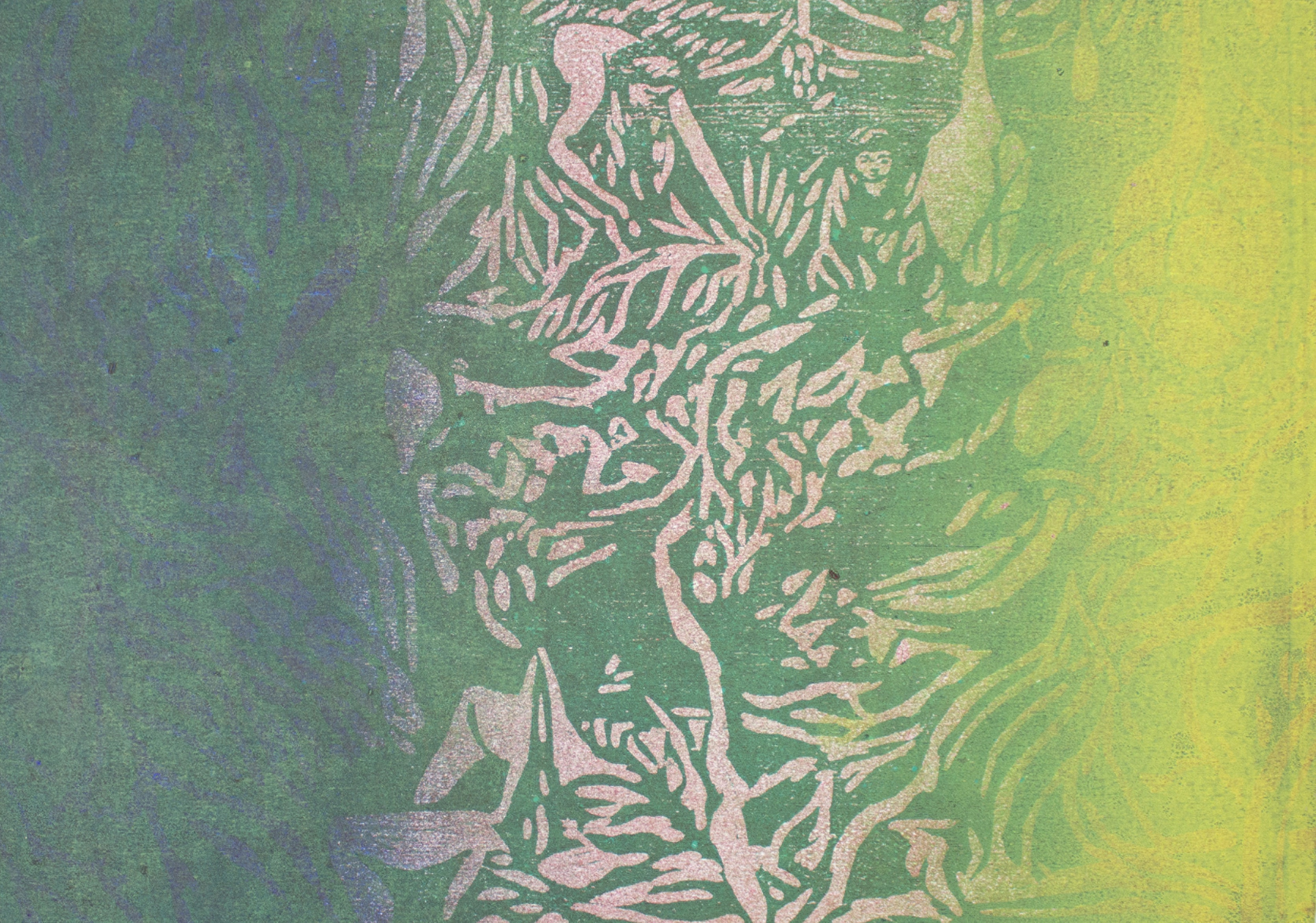 'The forgeries of jealousy',  2022. Woodcut on paper, 42x30cm