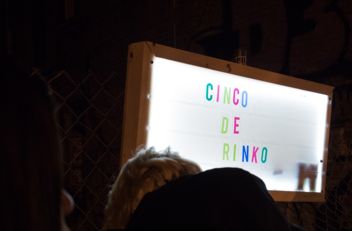 Installation, Photograph compliments of Public Light and Space class, 2017.