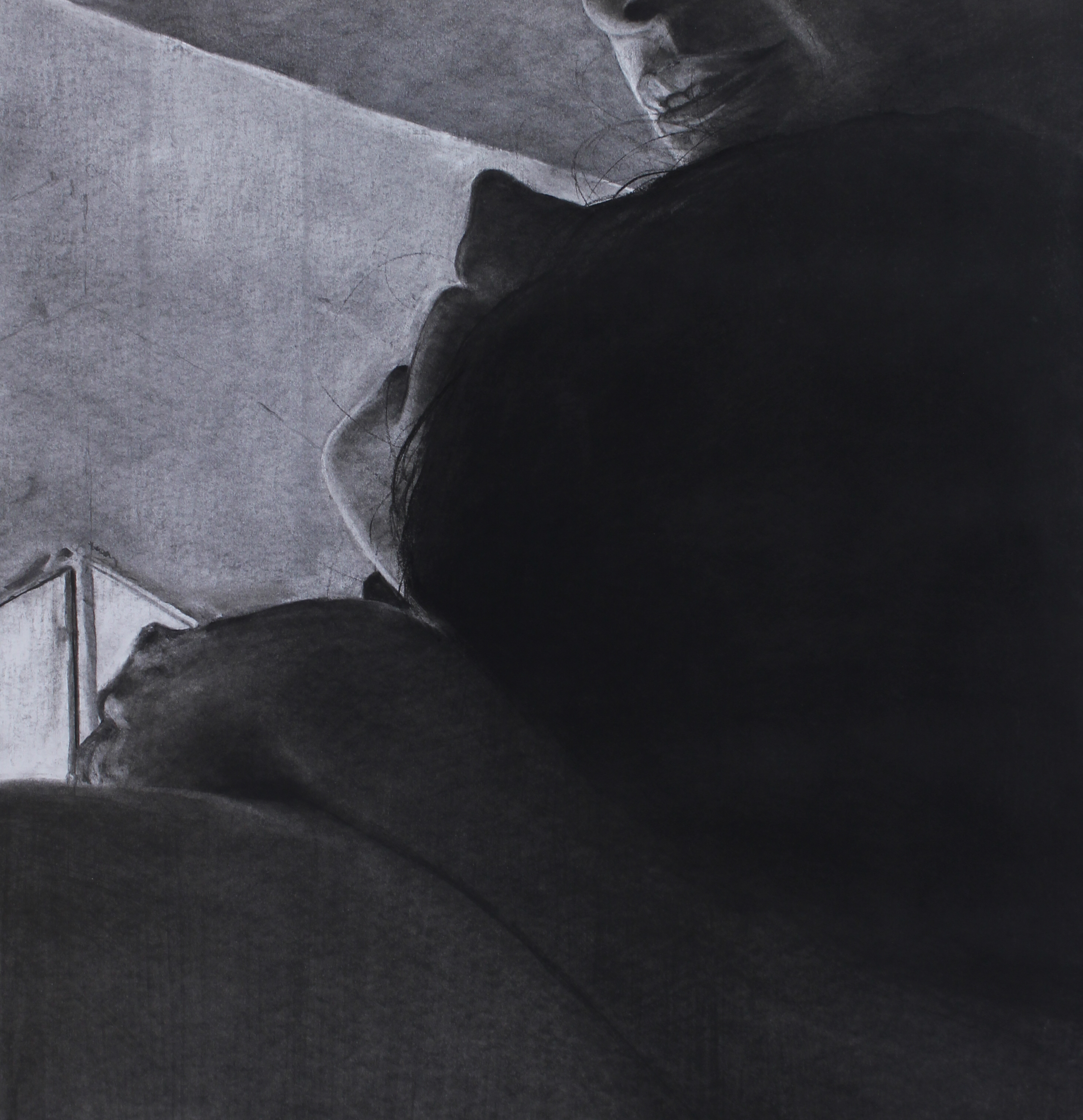 Hush, Charcoal on paper, 43cm x 47cm, 2011