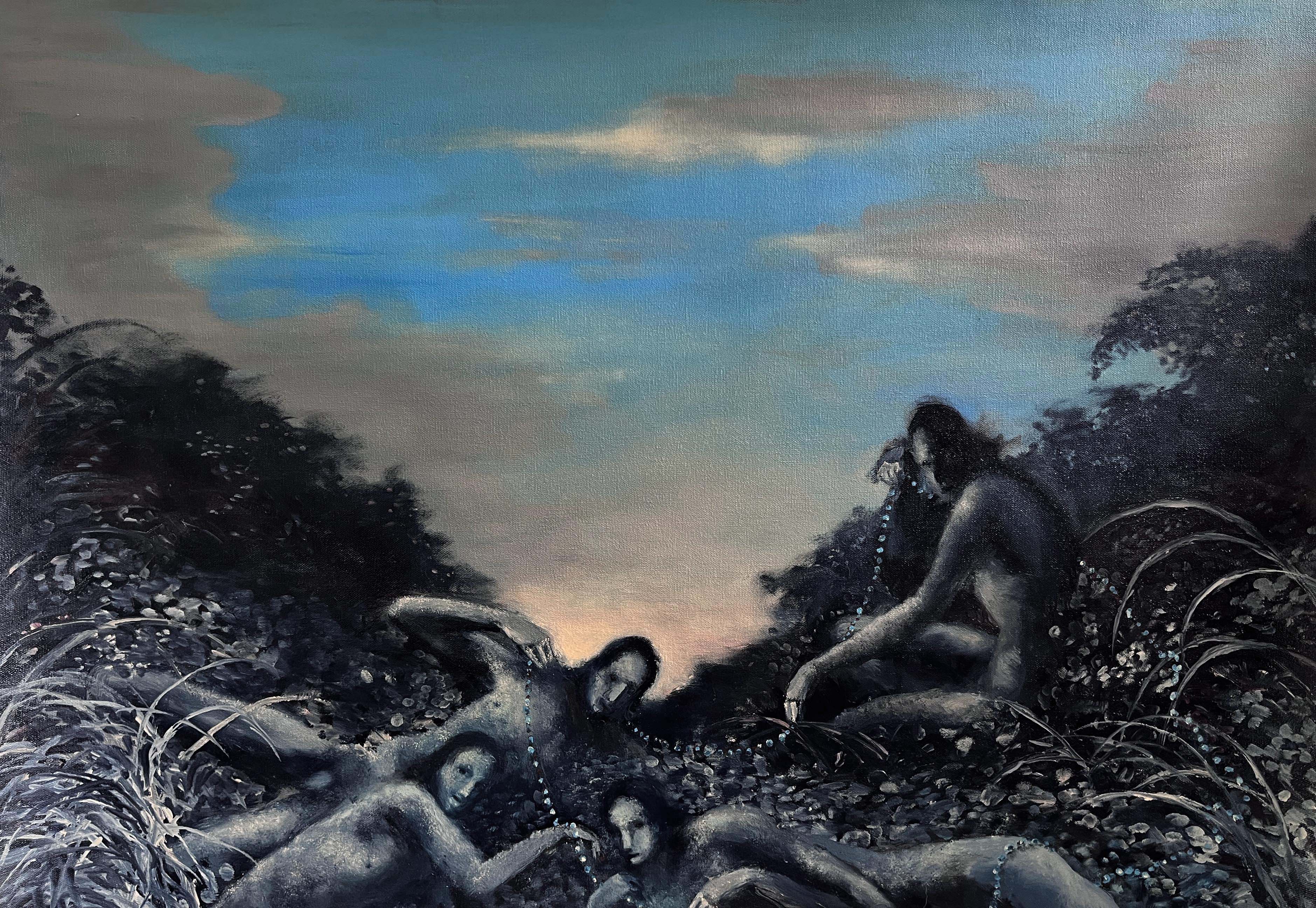 Nervio de plata caliente, 2025 / &Oacute;leo sobre lienzo / 55 x 78 cm