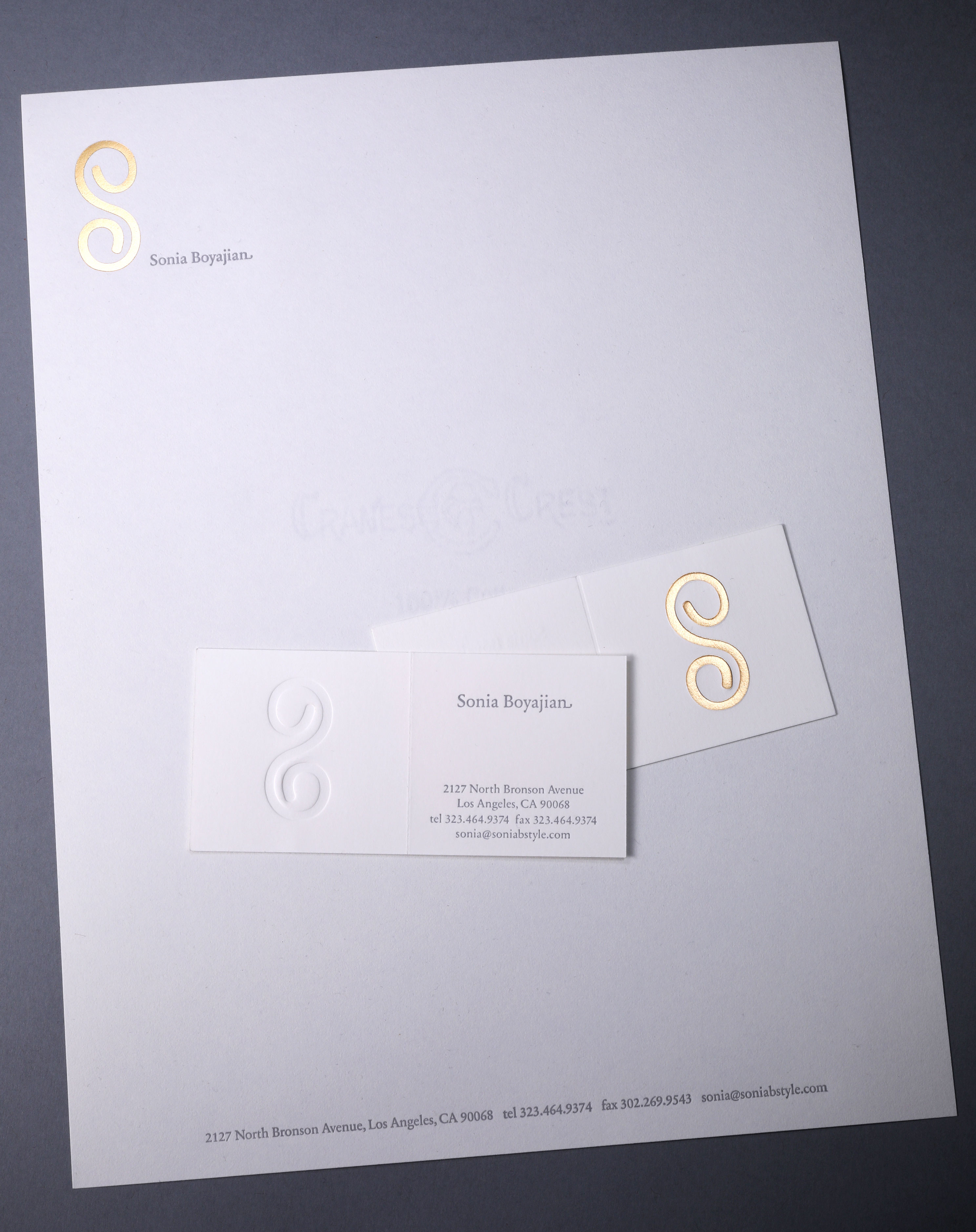 FOIL STAMPING & LETTERPRESSSonia Boyajian stationery set