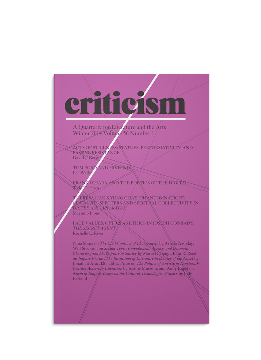 Getsy, David. “Acts of Stillness: Statues, Performativity, and Critical Passivity.” Criticism 56.1 (Winter 2014): 1–20.