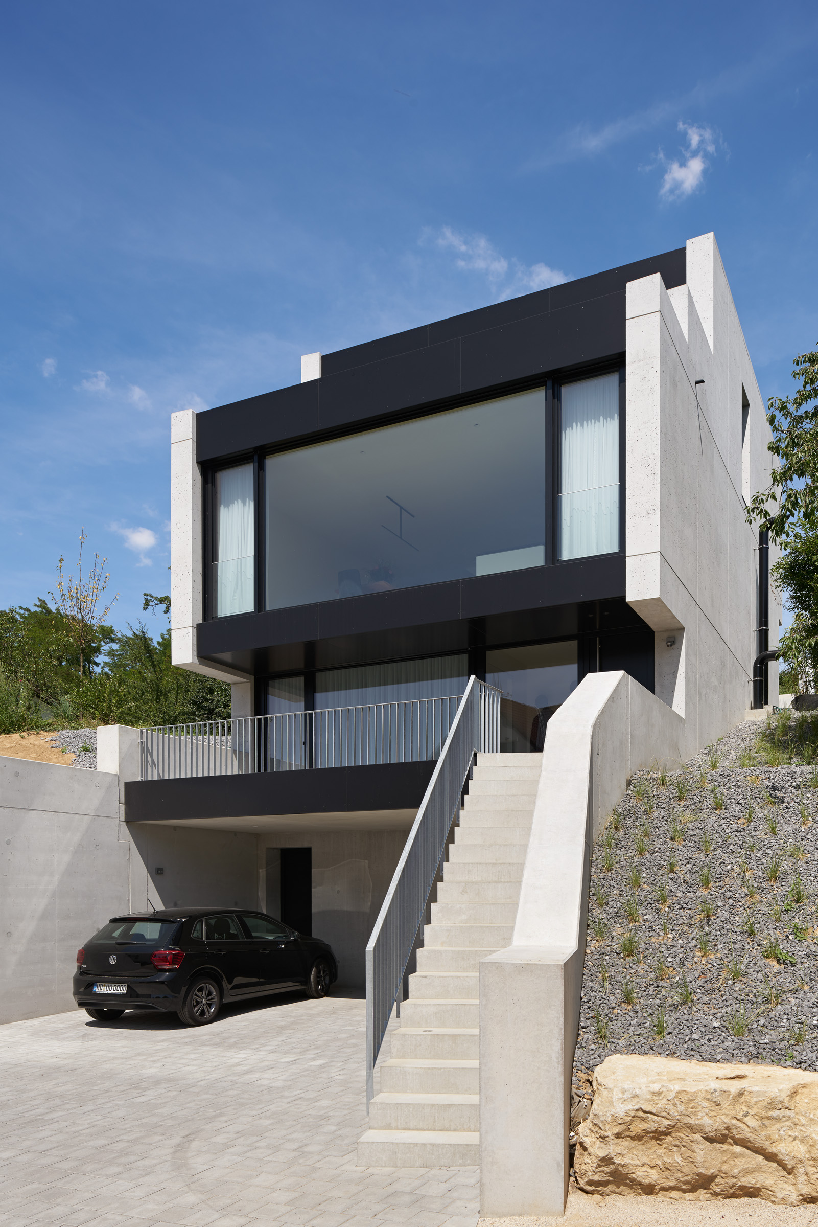 Leichtbetonhaus in Schatthausen. Kunde: Thomas Fabrinsky / Bauwerk.