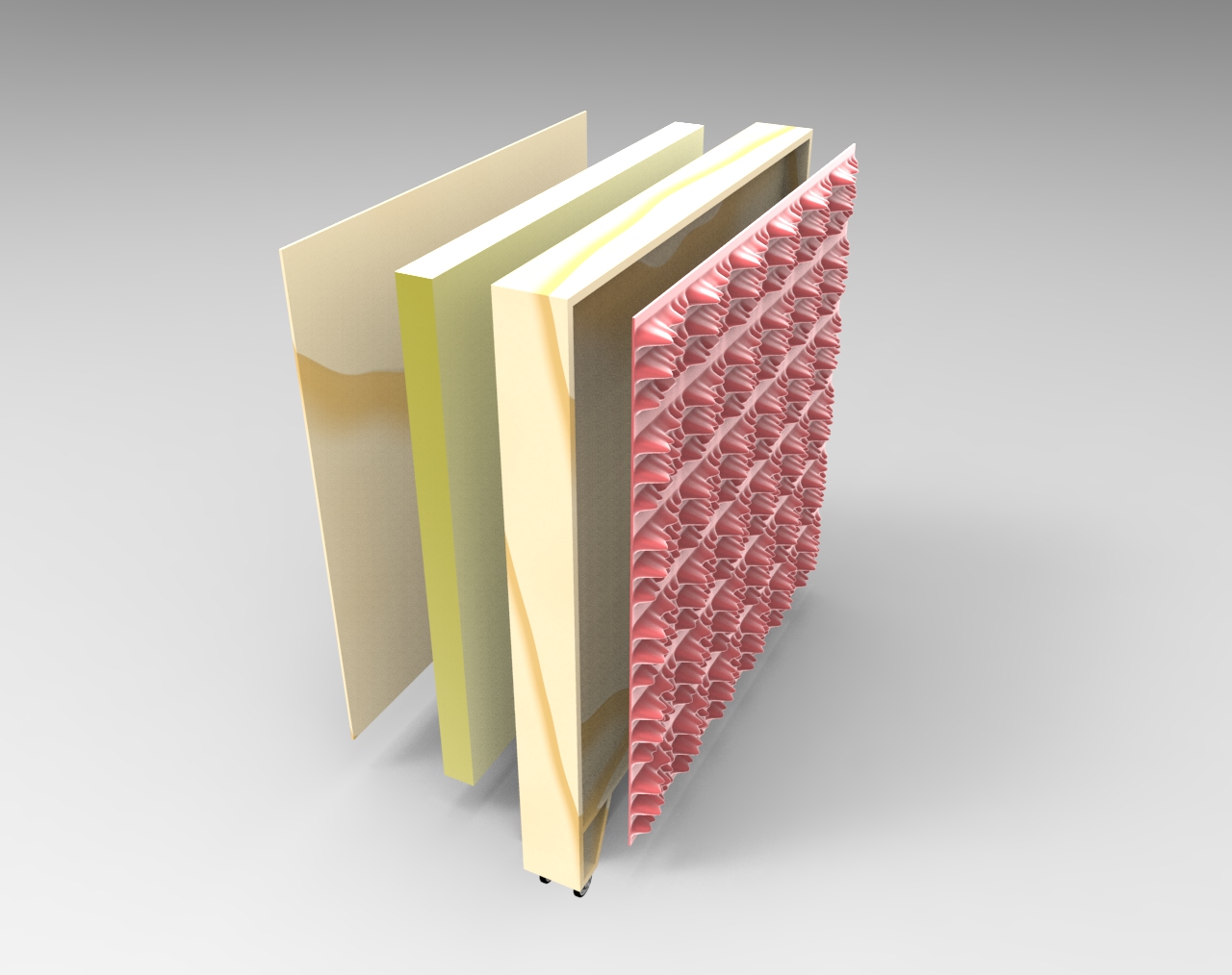 Rendering of spectrogram turned in to 3D structure