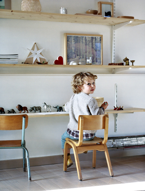 Glamour 109, avril 2013, reportage déco Baba School.
