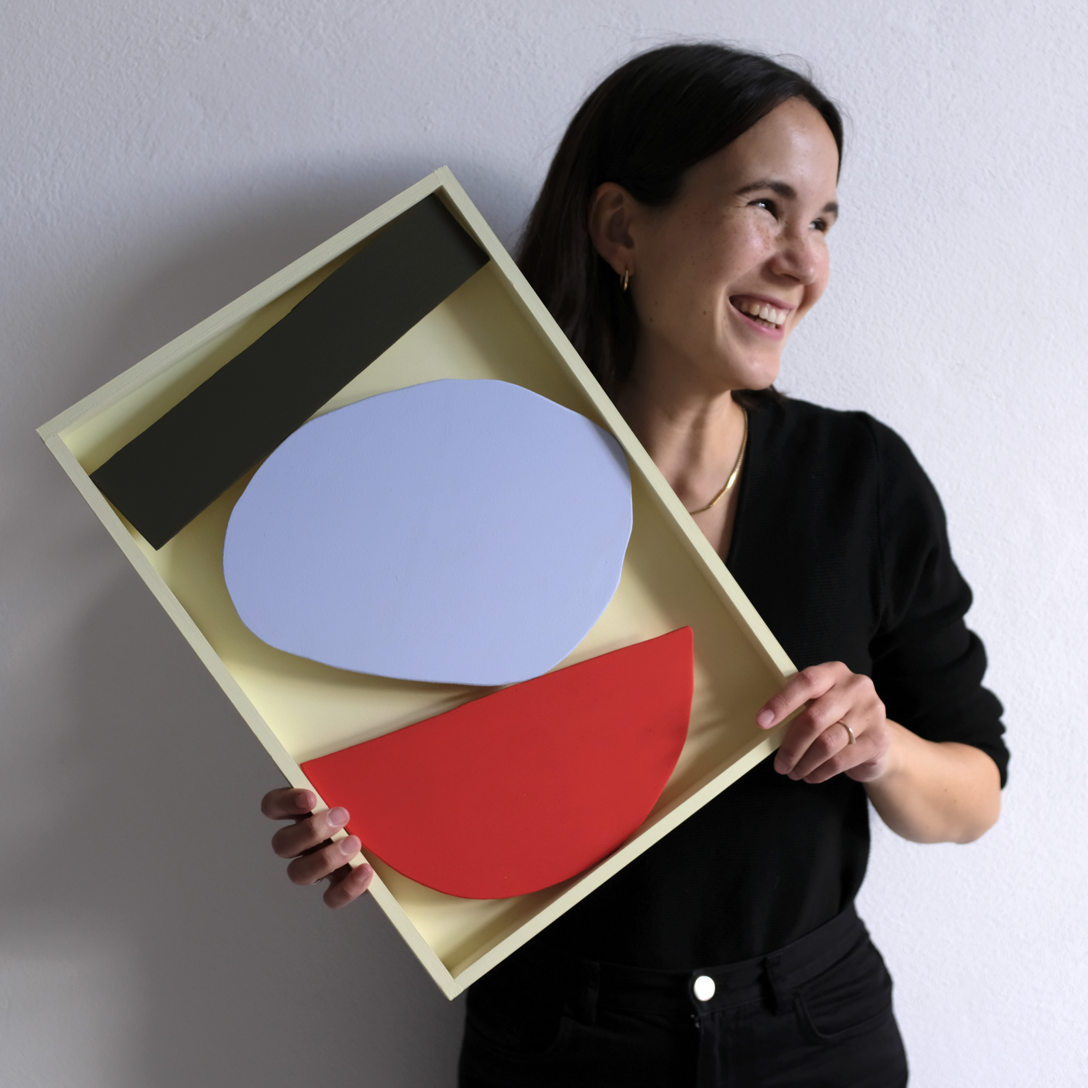 Box Shape and Colour (2023), Acrylics on Wood