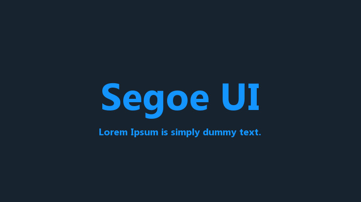 unity use segoe ui font