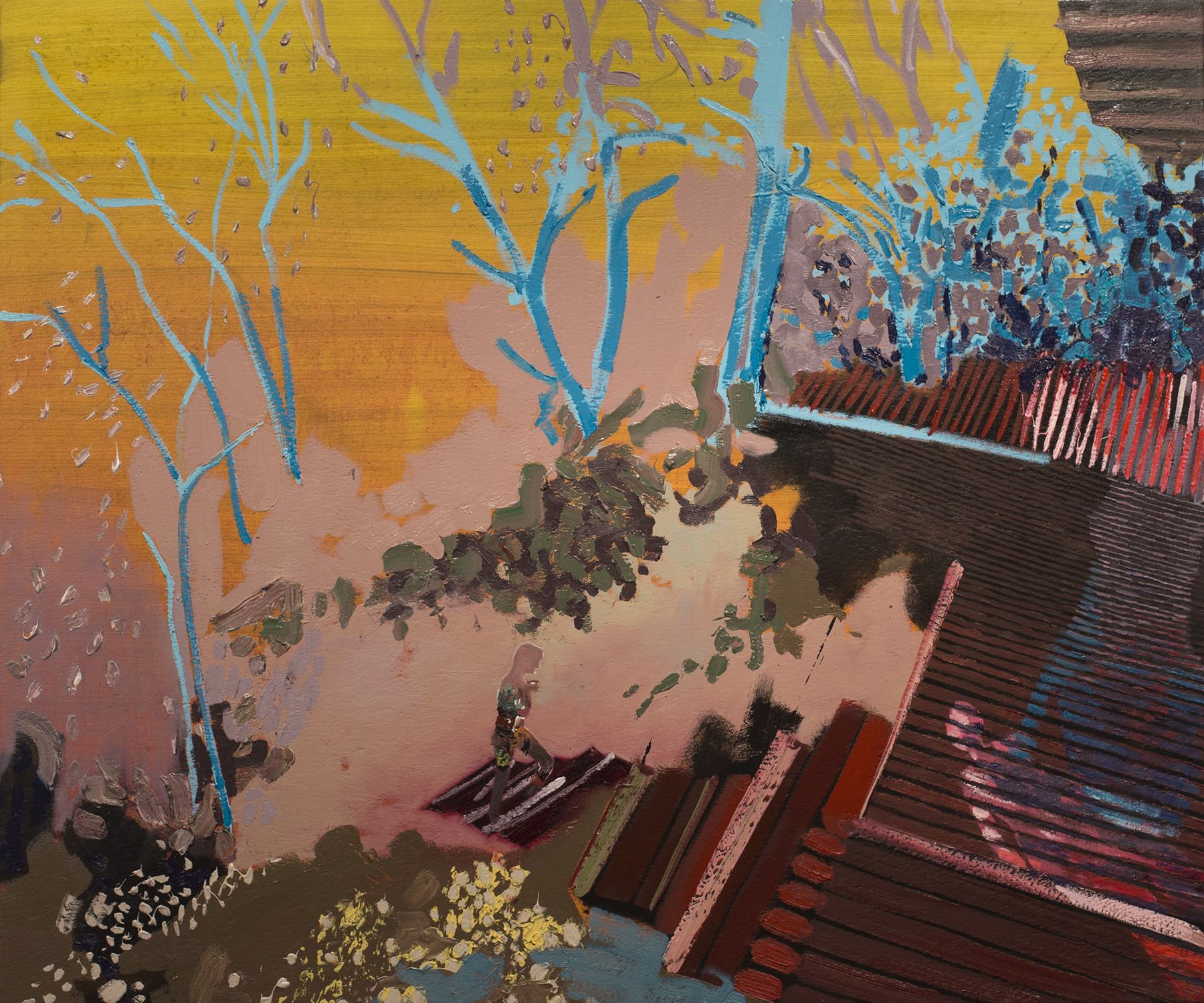  Herring Pond, Oil and acrylic on canvas, 30"x36" 2016