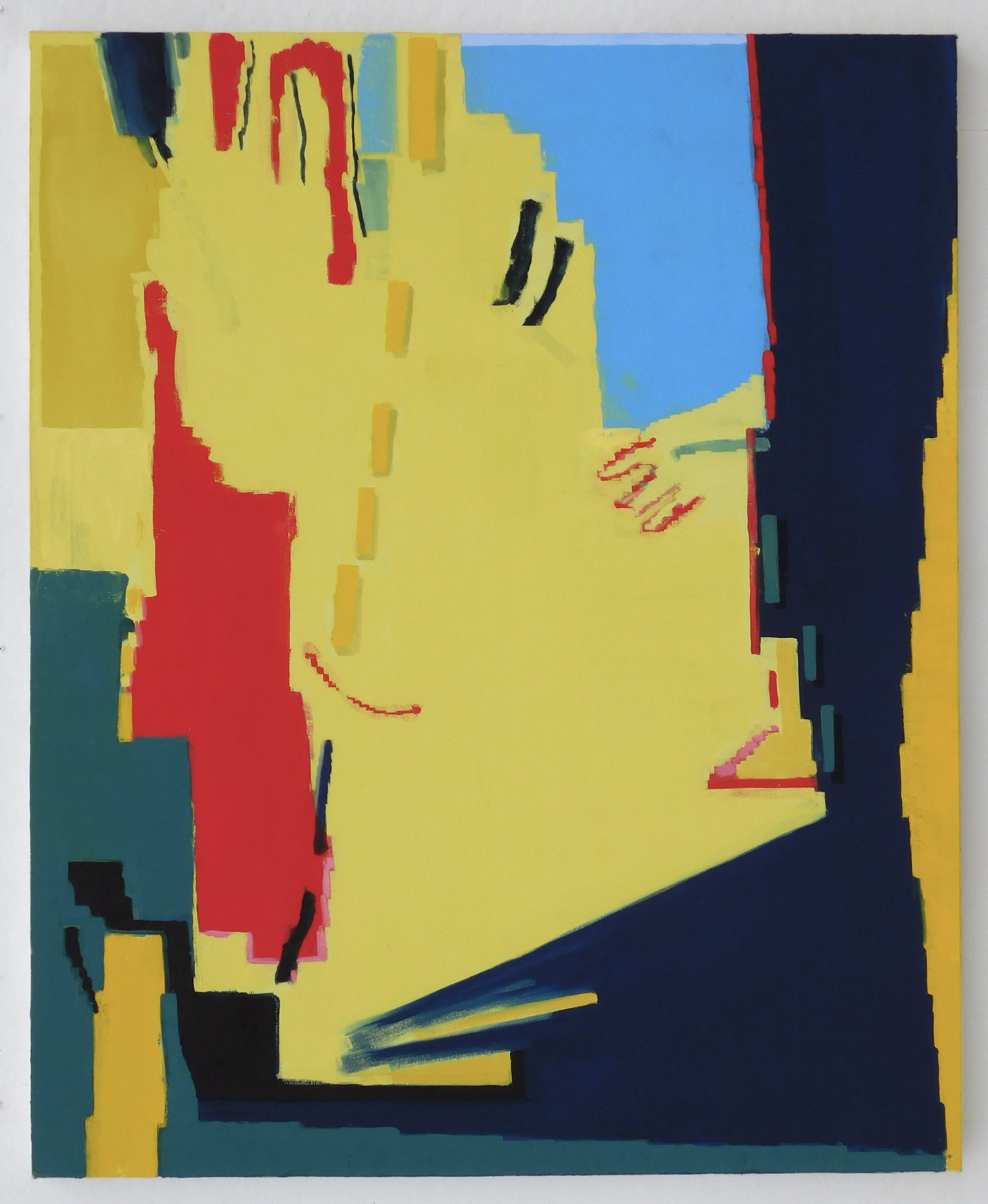 untitled (Narcissus finds a shadow). oil on canvas 43.5"x54"