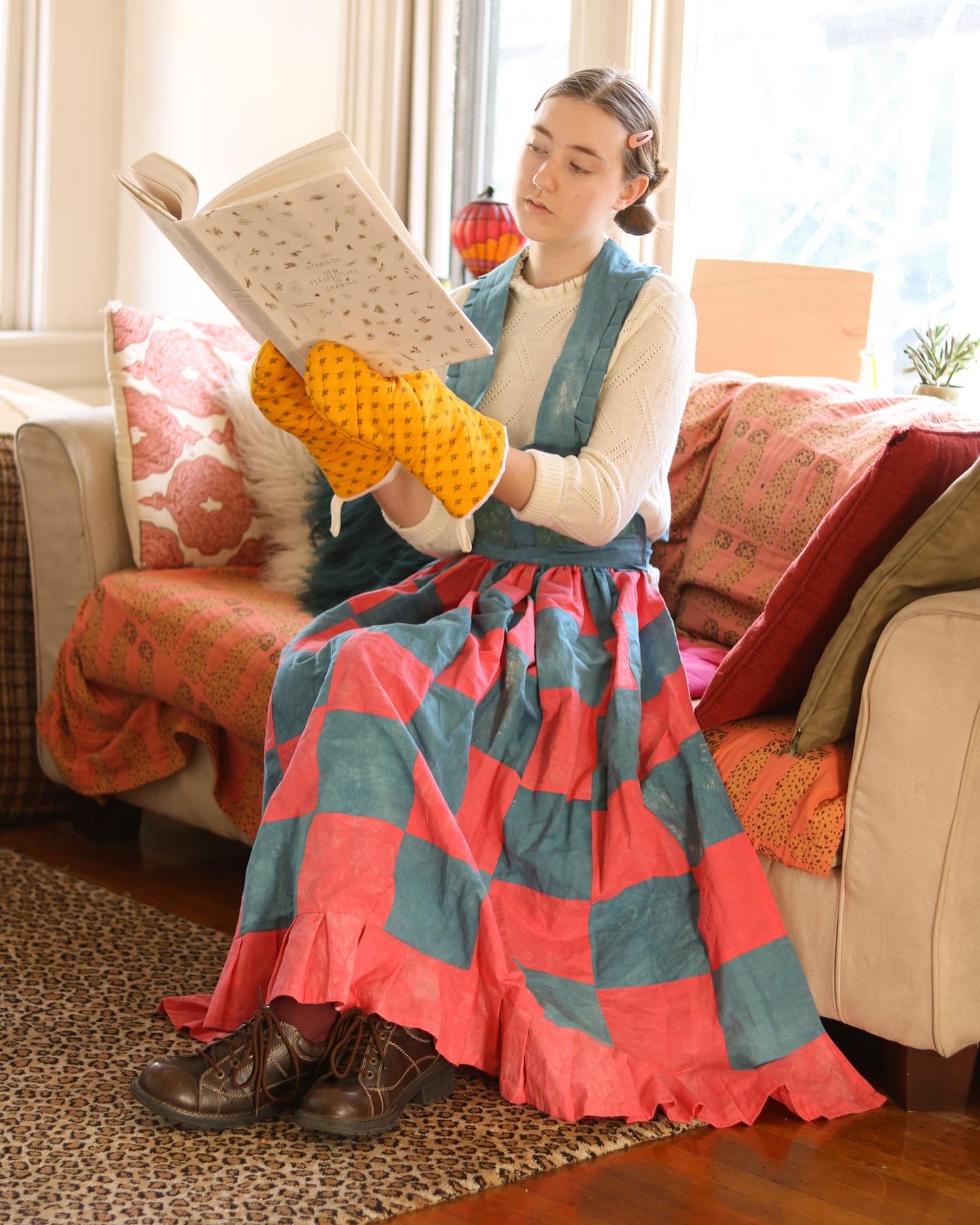 Untitled Domestic Garment Collection, dyed muslin, found fabrics, 2021