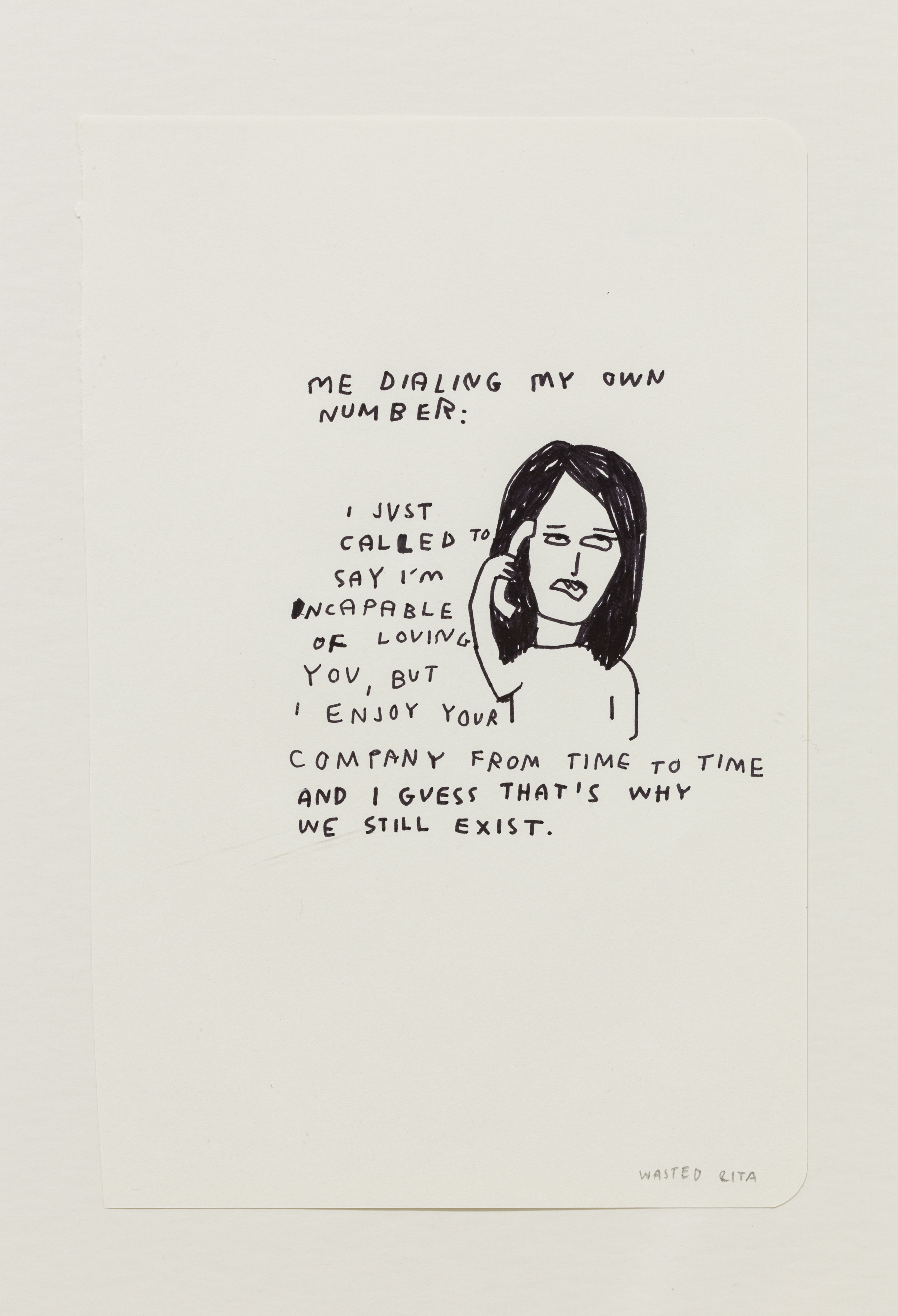 Very endearing drawings for you to have in your living room or anywhere else you feel like having endearing drawings. 2019 Black ink on paper38 × 29.5 cm