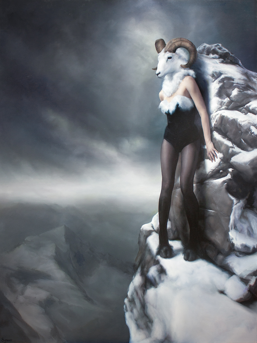 'Mountain Goat'. Oil on canvas