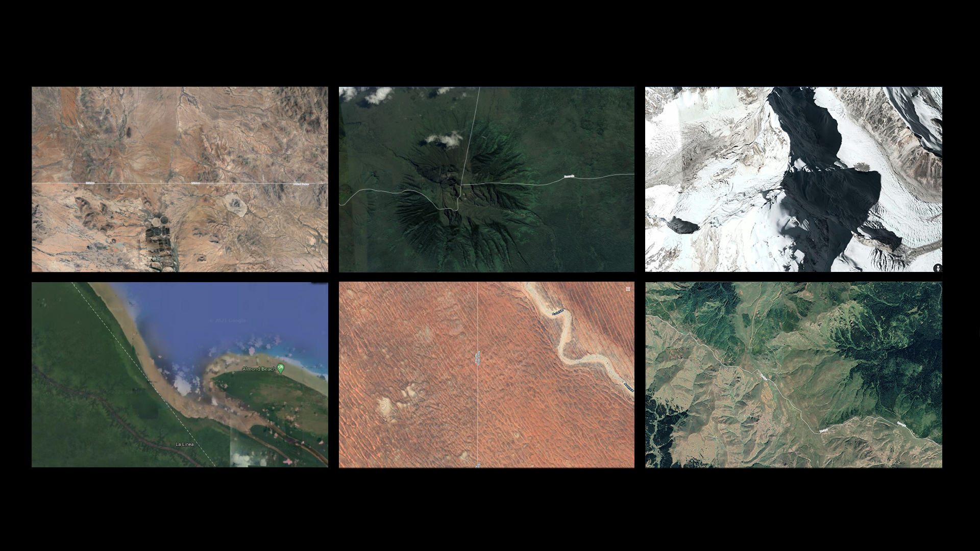 Line through mountains