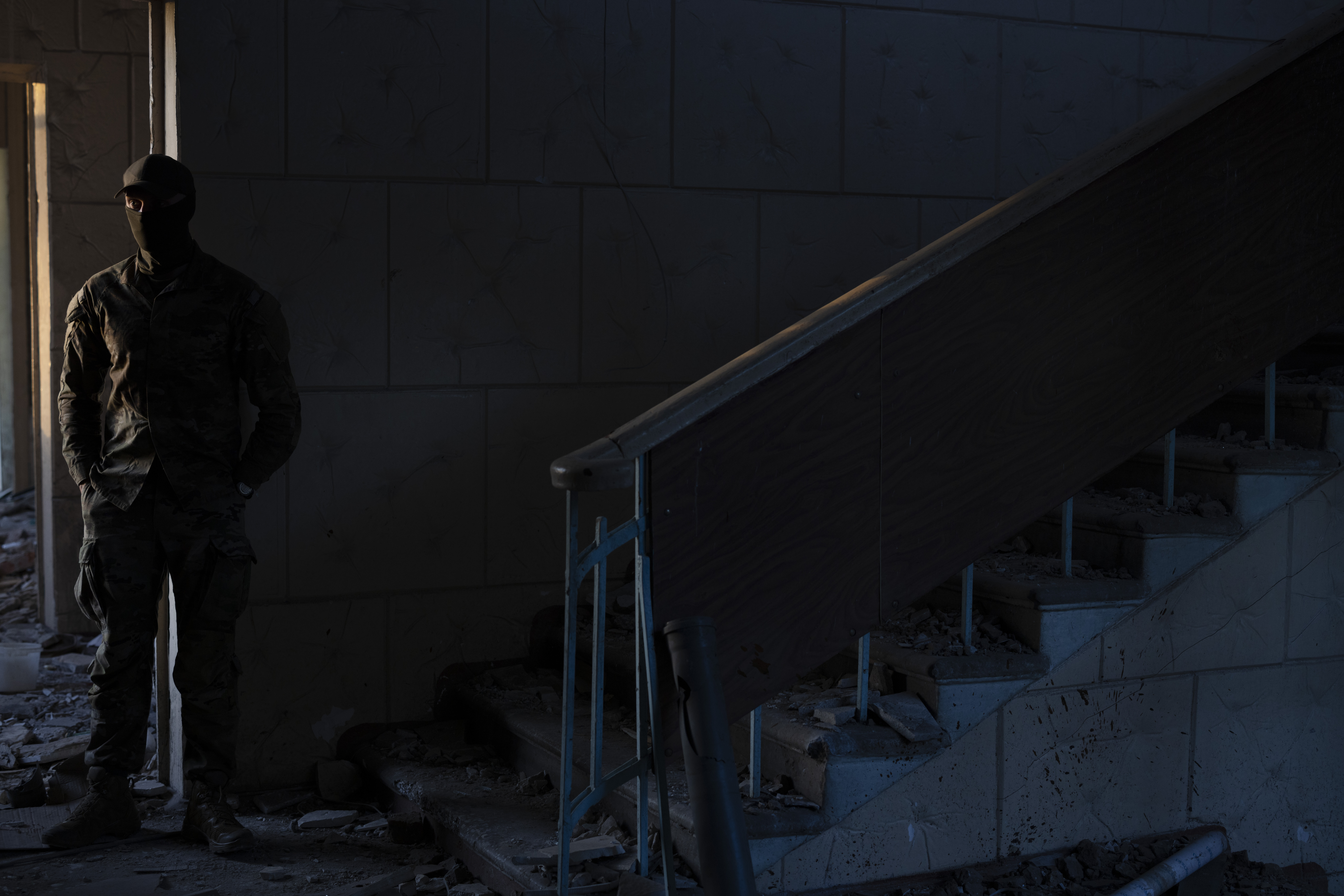 Sakke couldn't bear the news that civilians were brutally killed and decided to leave to Ukraine to do his part to stop it. Everything in his life in Finland was good but he left it and joined the International Legion. The photo was taken during his interview in Kostiantynivka, where he was positioned at the time. Sakke told that he is planning to stay in Ukraine as long as the war would require, but got injured in the battles shortly after and returned to Finland in October. Home, work and relationship gone he wondered how to start to build his life again. He told he had learnt he is not immortal.