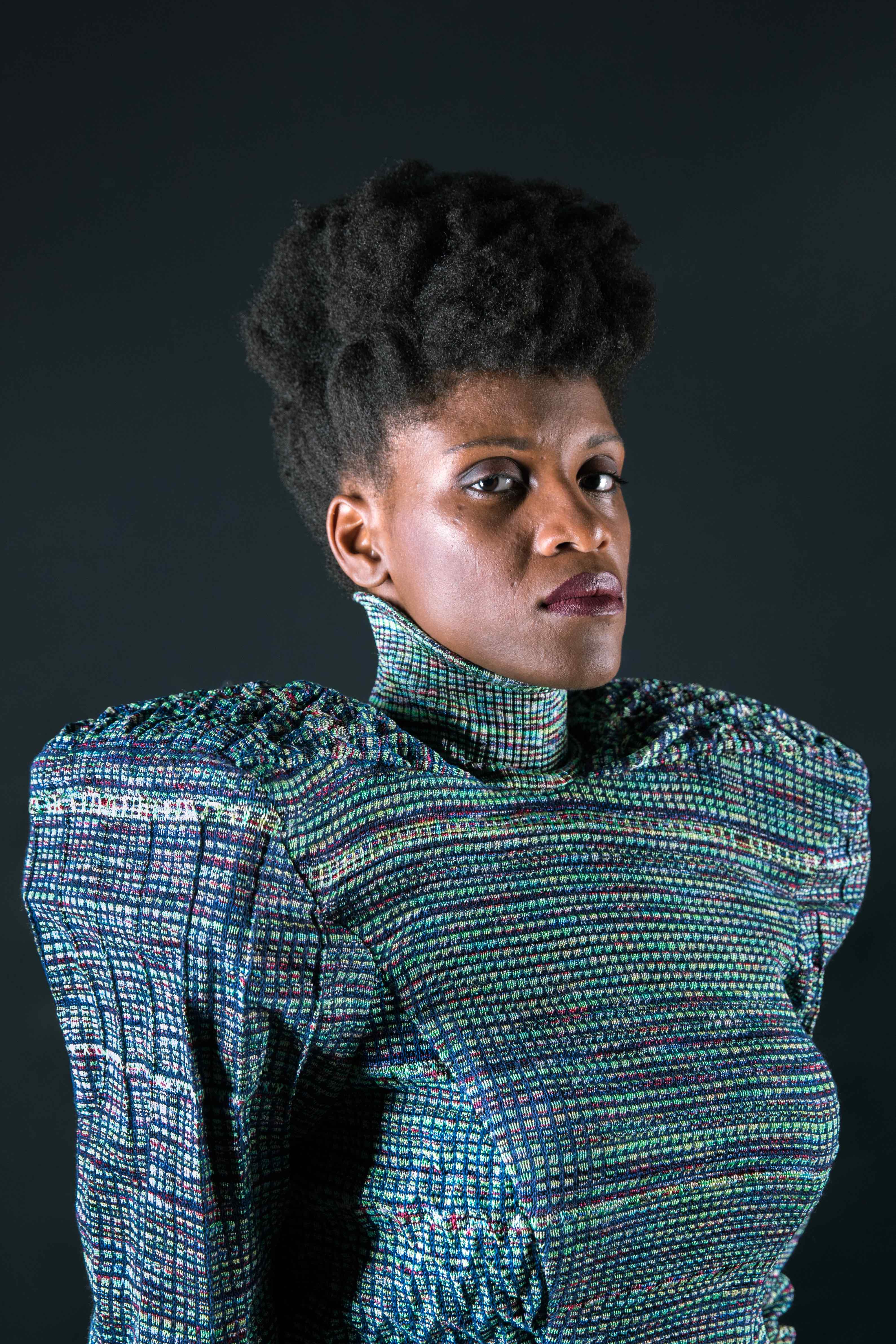 photo: Adam Carey (@waywrdshots), model: Waynette Posch (@waynettewaynette), makeup: Michaela Zunderer, knitted jumpsuit: ritka rojka