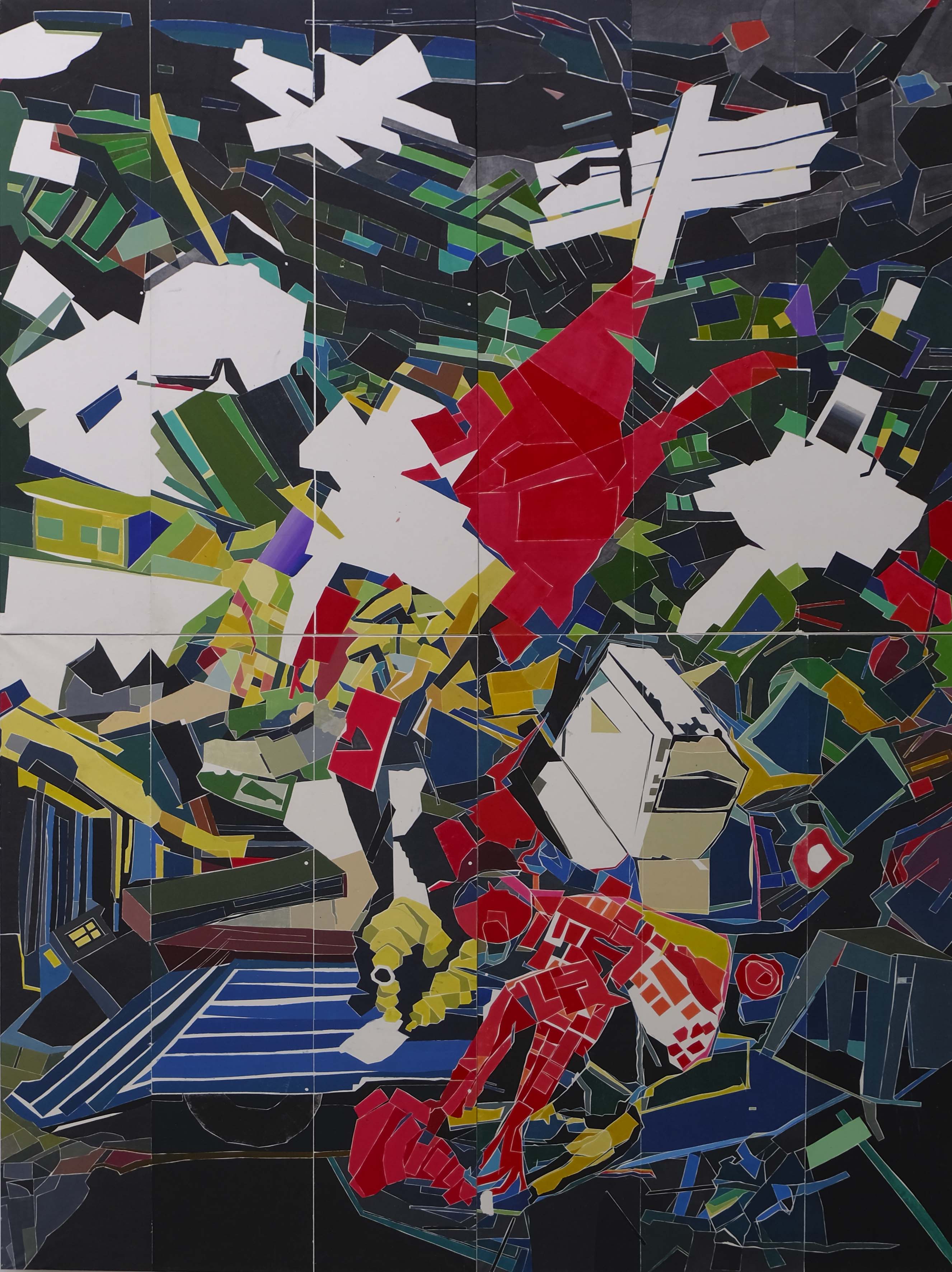 O.T. Farbholzschnitte 250cmx360cm 2024