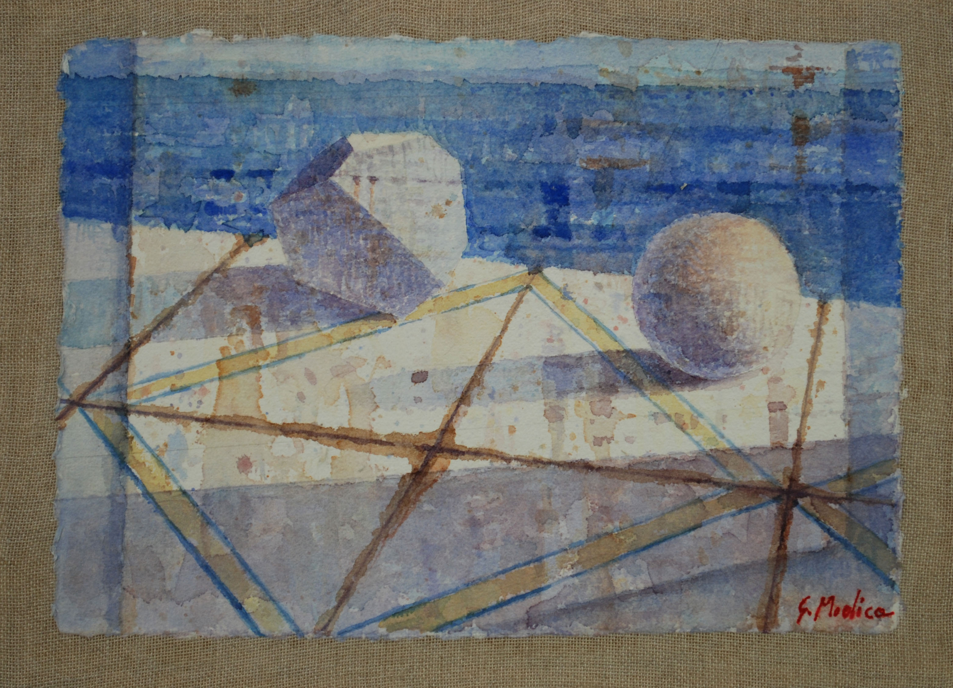 Riflesso n2, 2011, acquarello su carta a mano intelato, cm 25x35