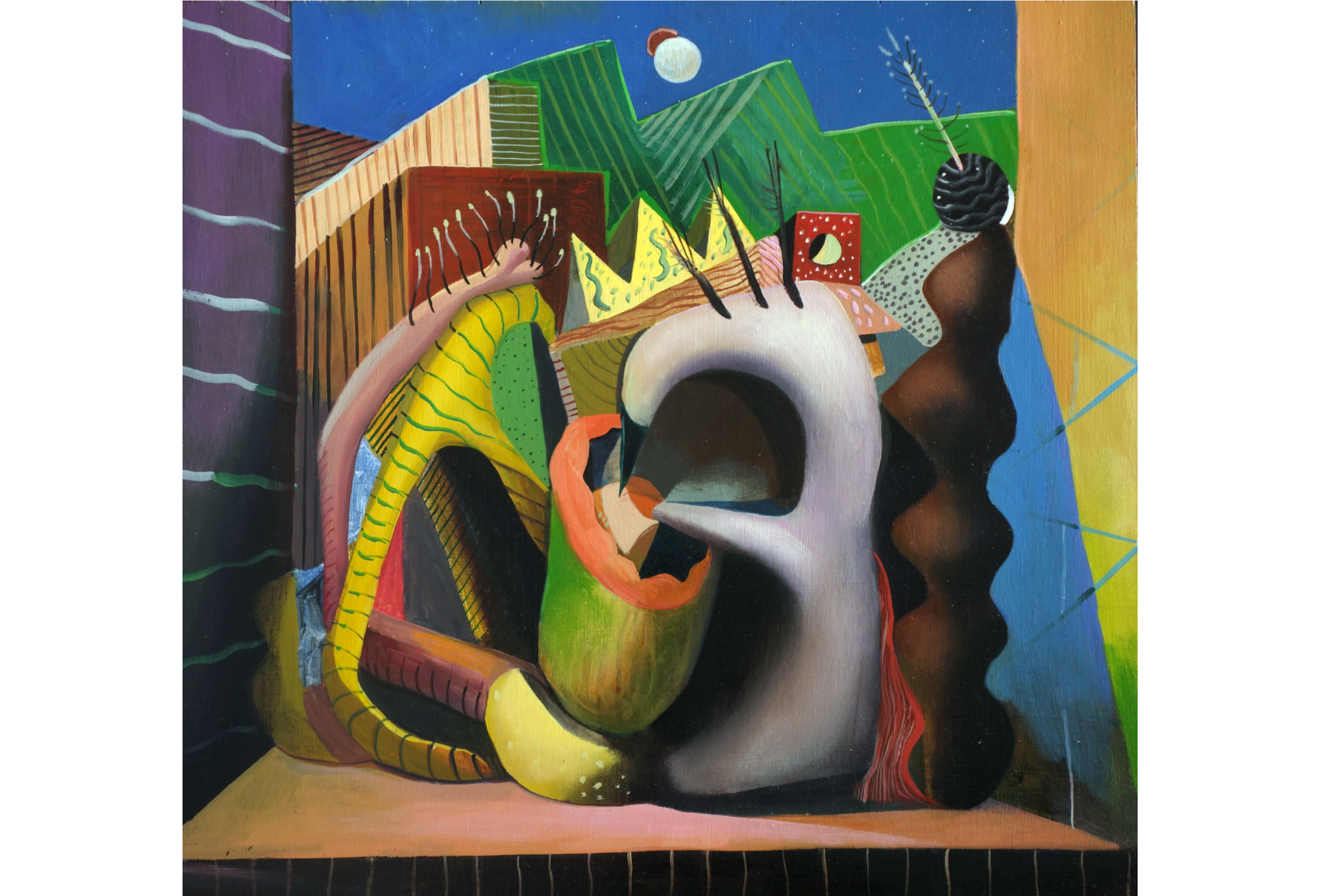 "Ciudad Jardín". Óleo sobre panel. 30 x 30 cms. 2019 / Garden City. Oil on panel. 30 x 30 cms. 2019