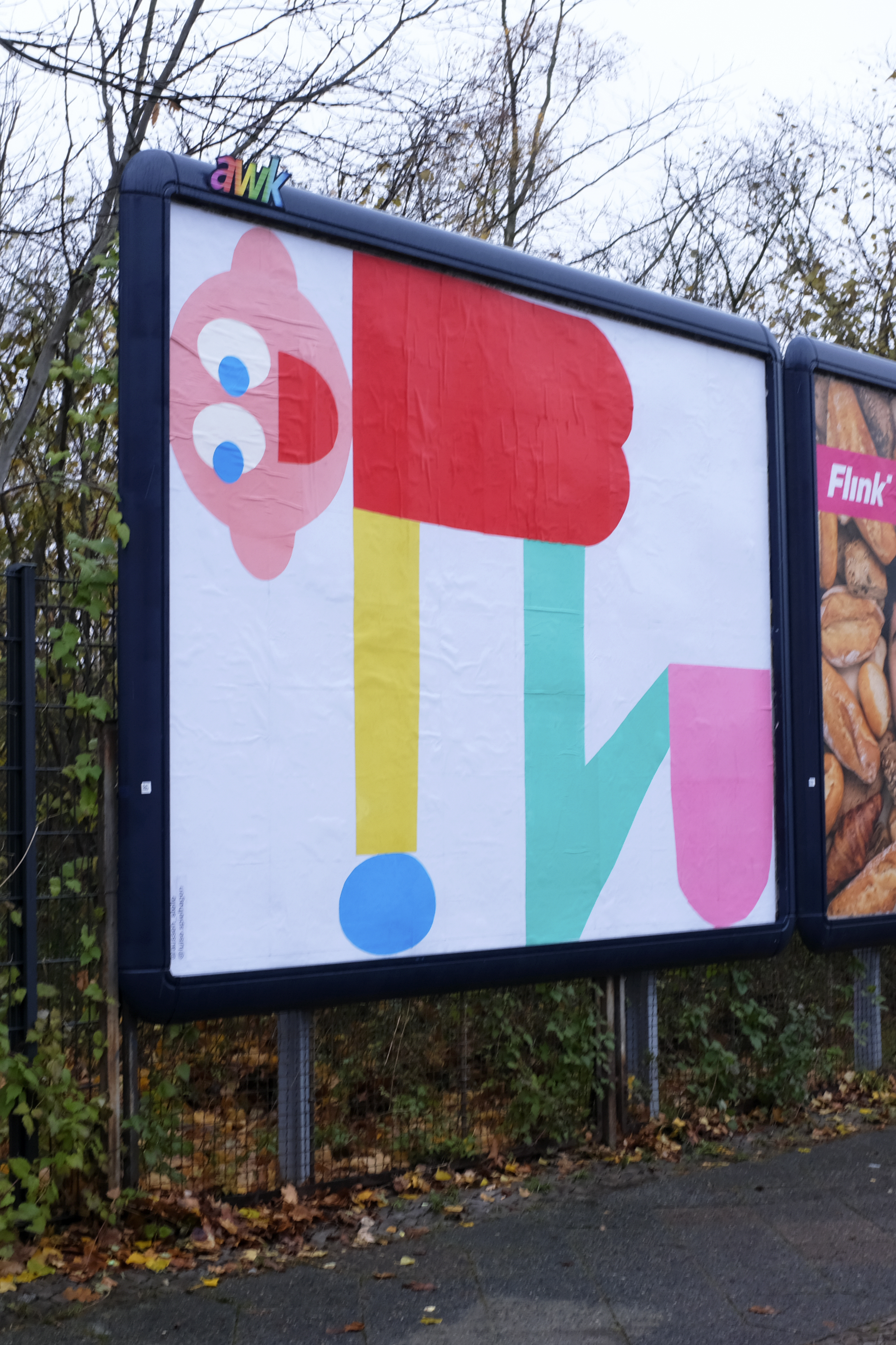 Männchen Billboard (2023), Paper on Paper, 356 x 252 cm