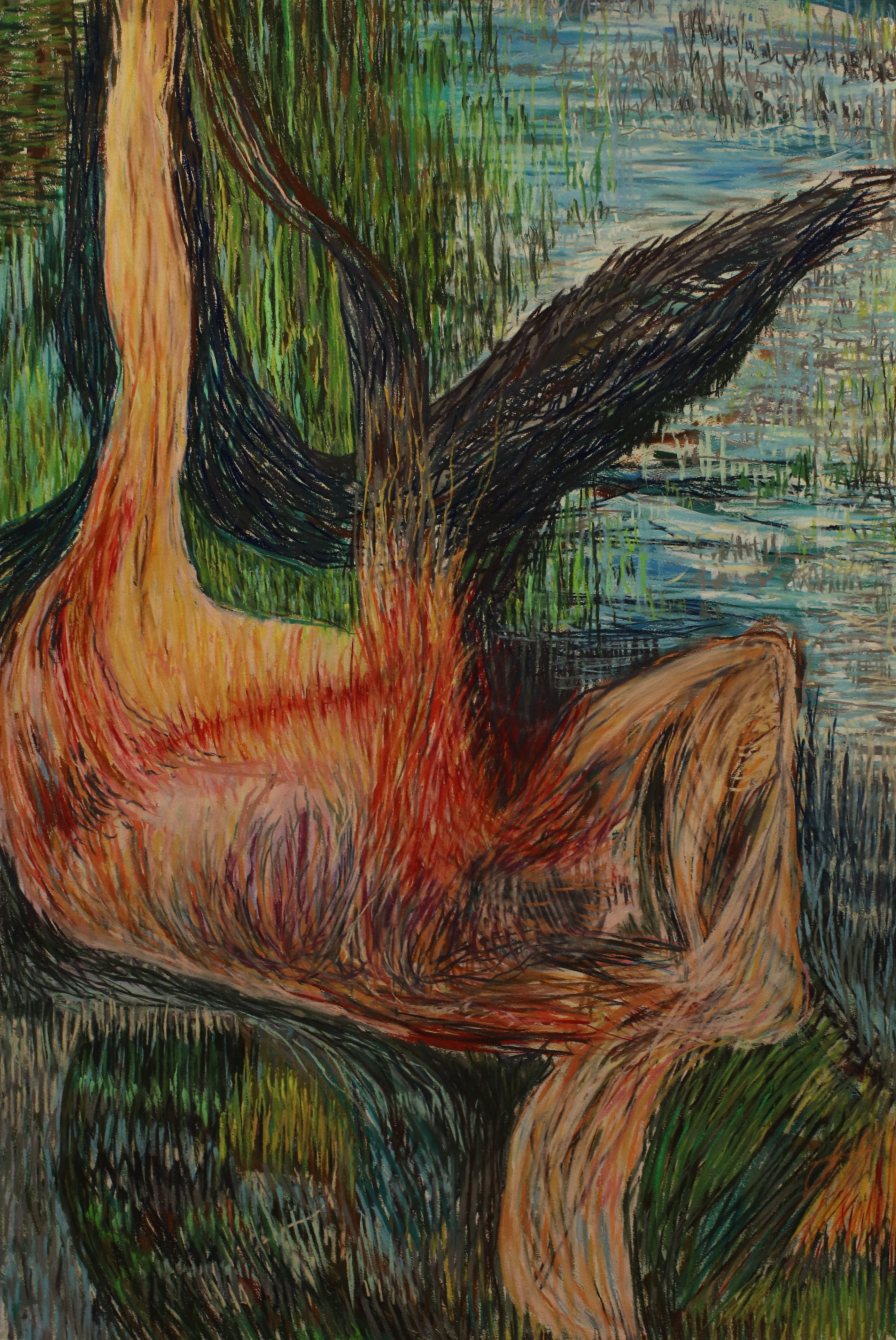 Sandra Leal: Lysis, 2024-2025. Watercolor and soft pastels on cotton paper 120 x 80 cm 47 1/4 x 31 1/2 in