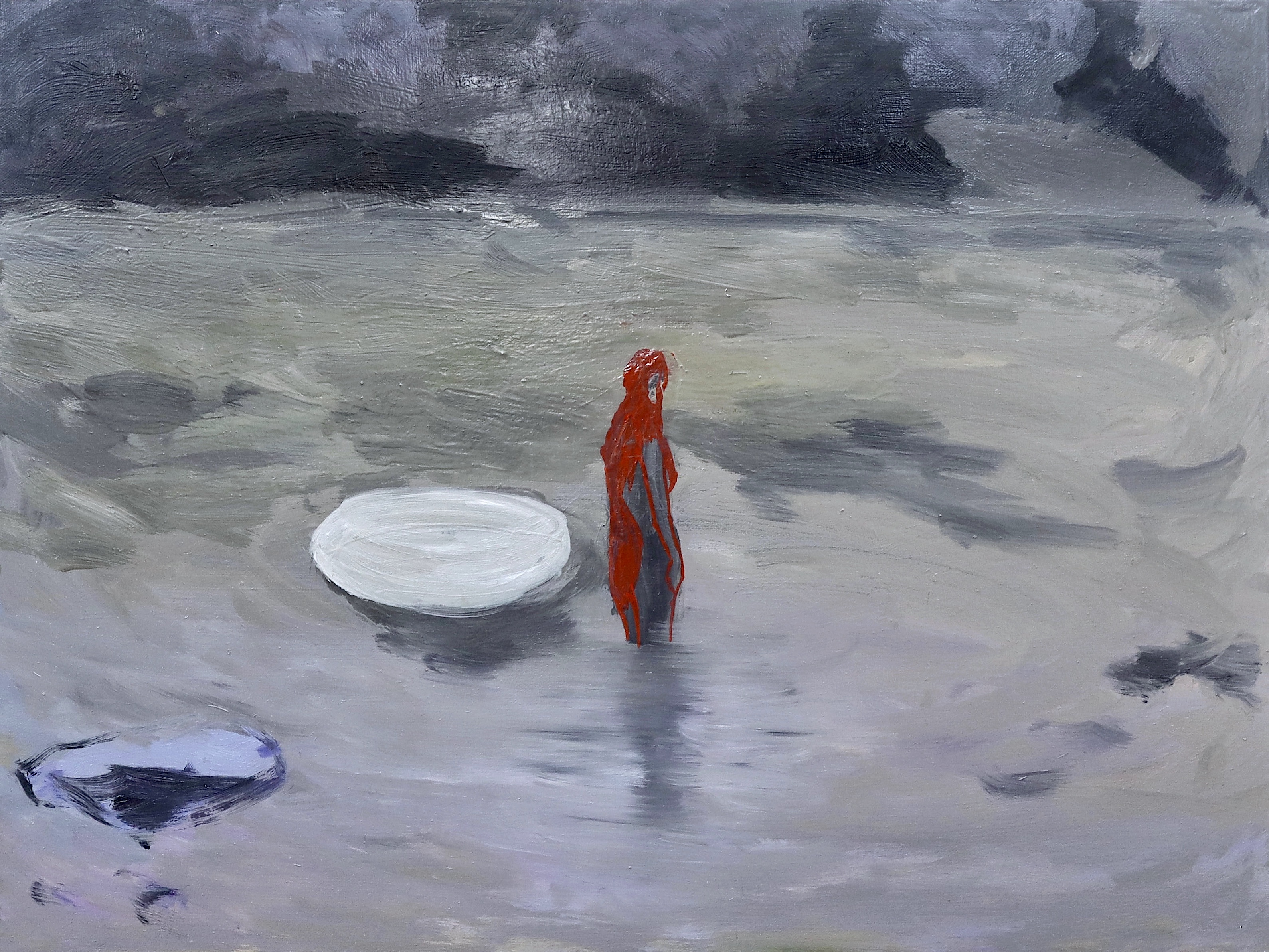 No Roots. 無根. 2020. oil on canvas. 18x24 inches. 46x60 cm.