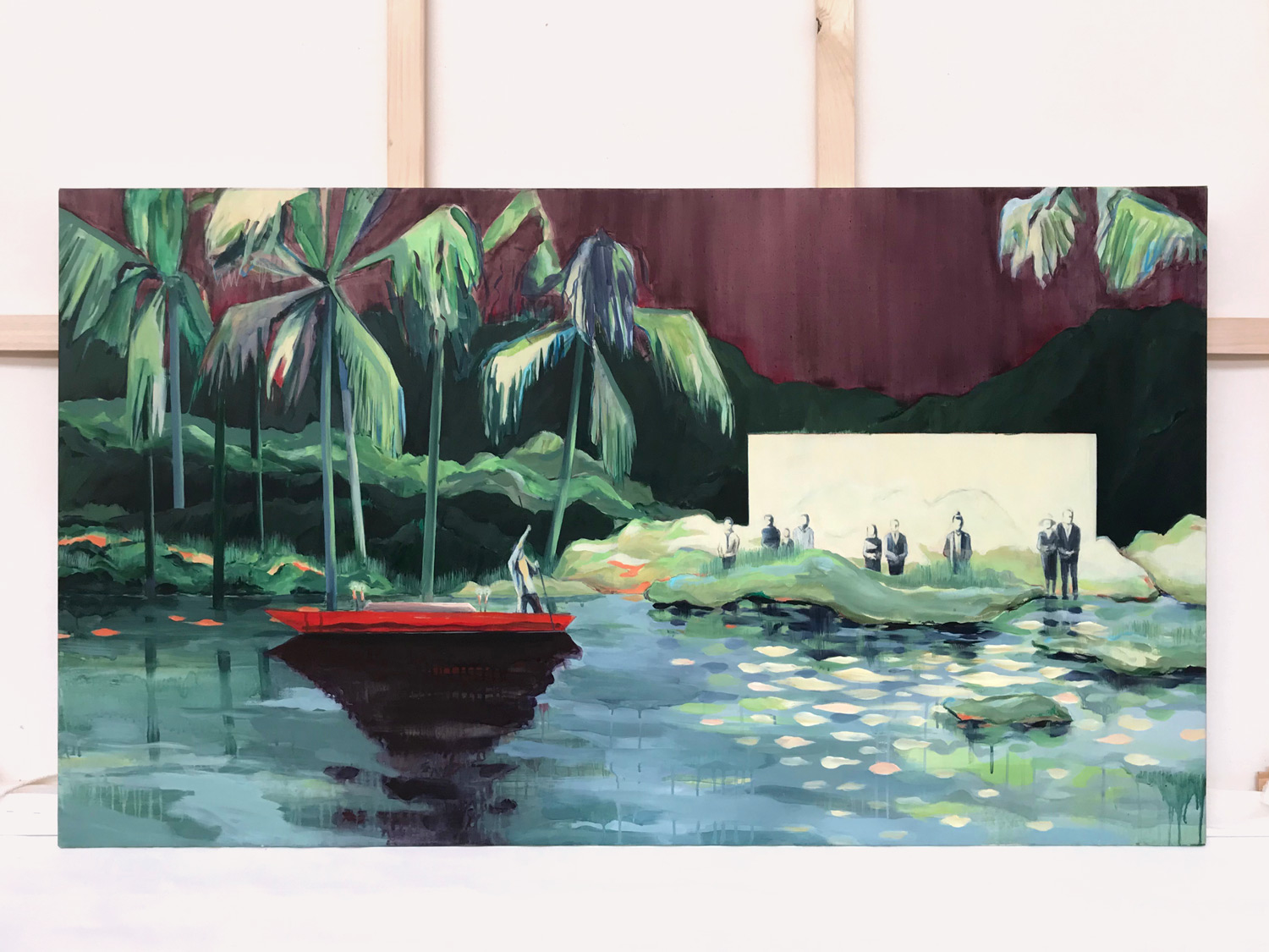 &lsquo;Leap of faith&rsquo; &ndash; Acrylic on Canvas &ndash; 90 X 158 cm