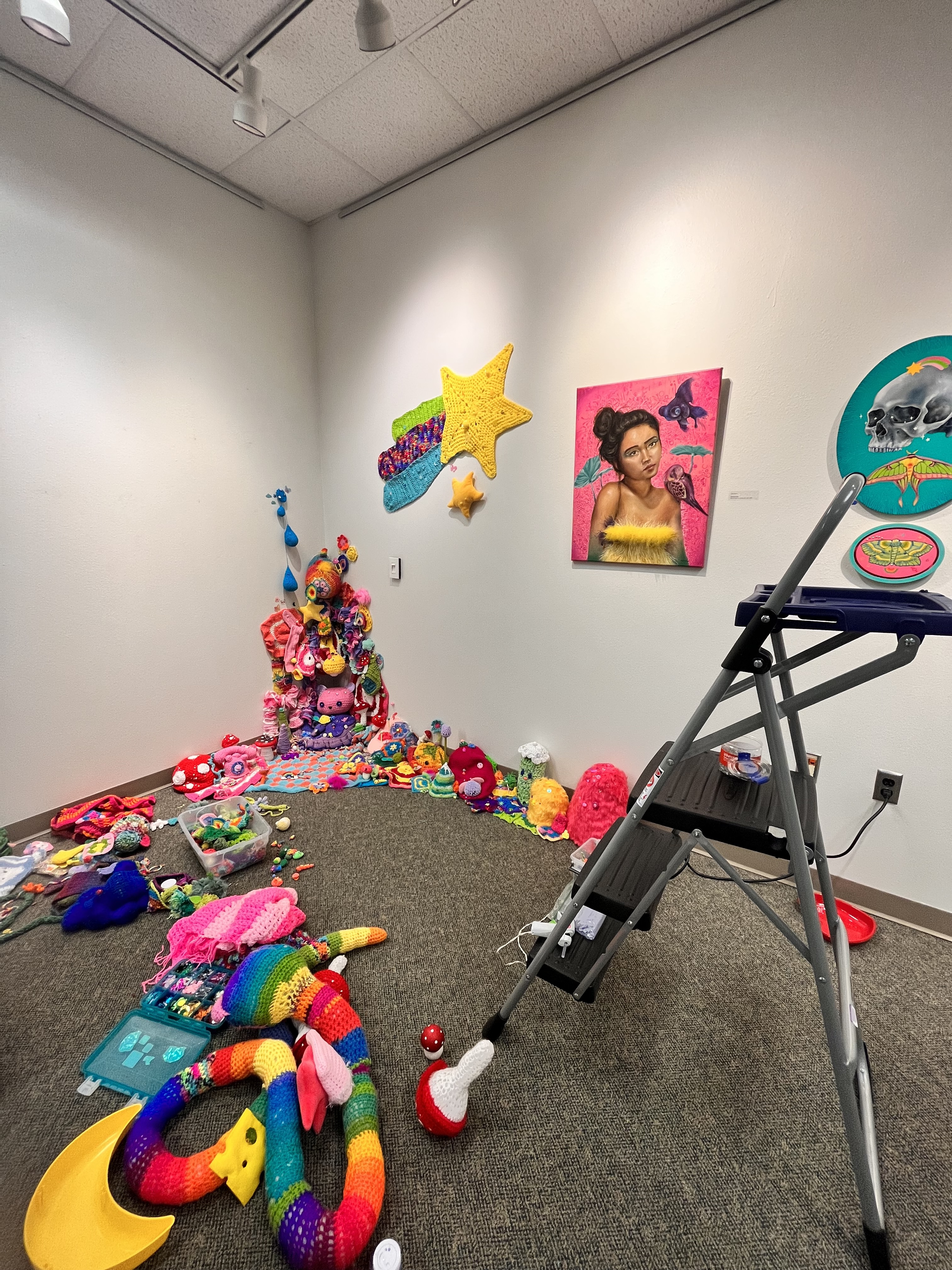 Installing solo show at the South Texas College Art Gallery