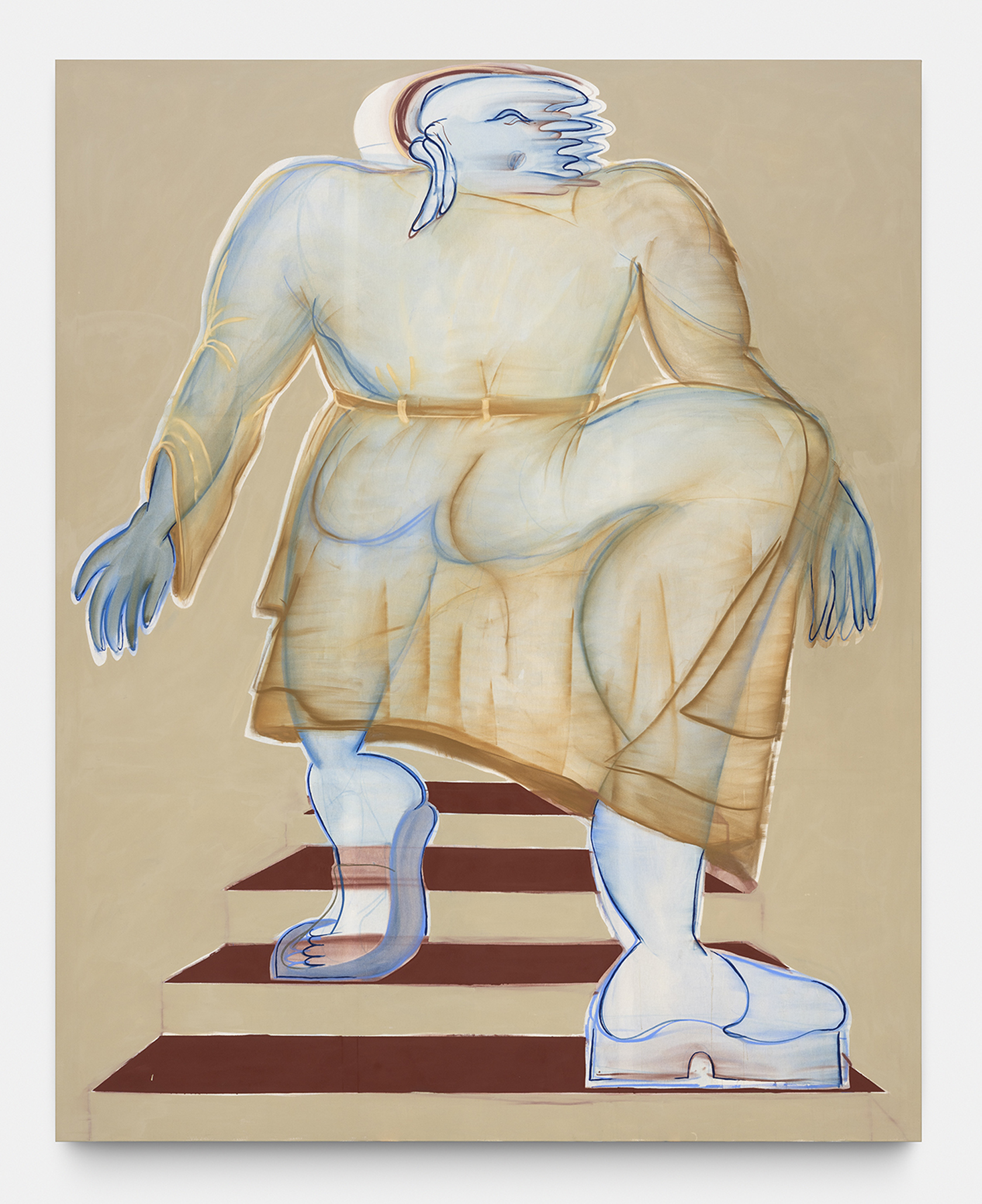 Up and Down, 2021 Acrylic and pastel on canvas