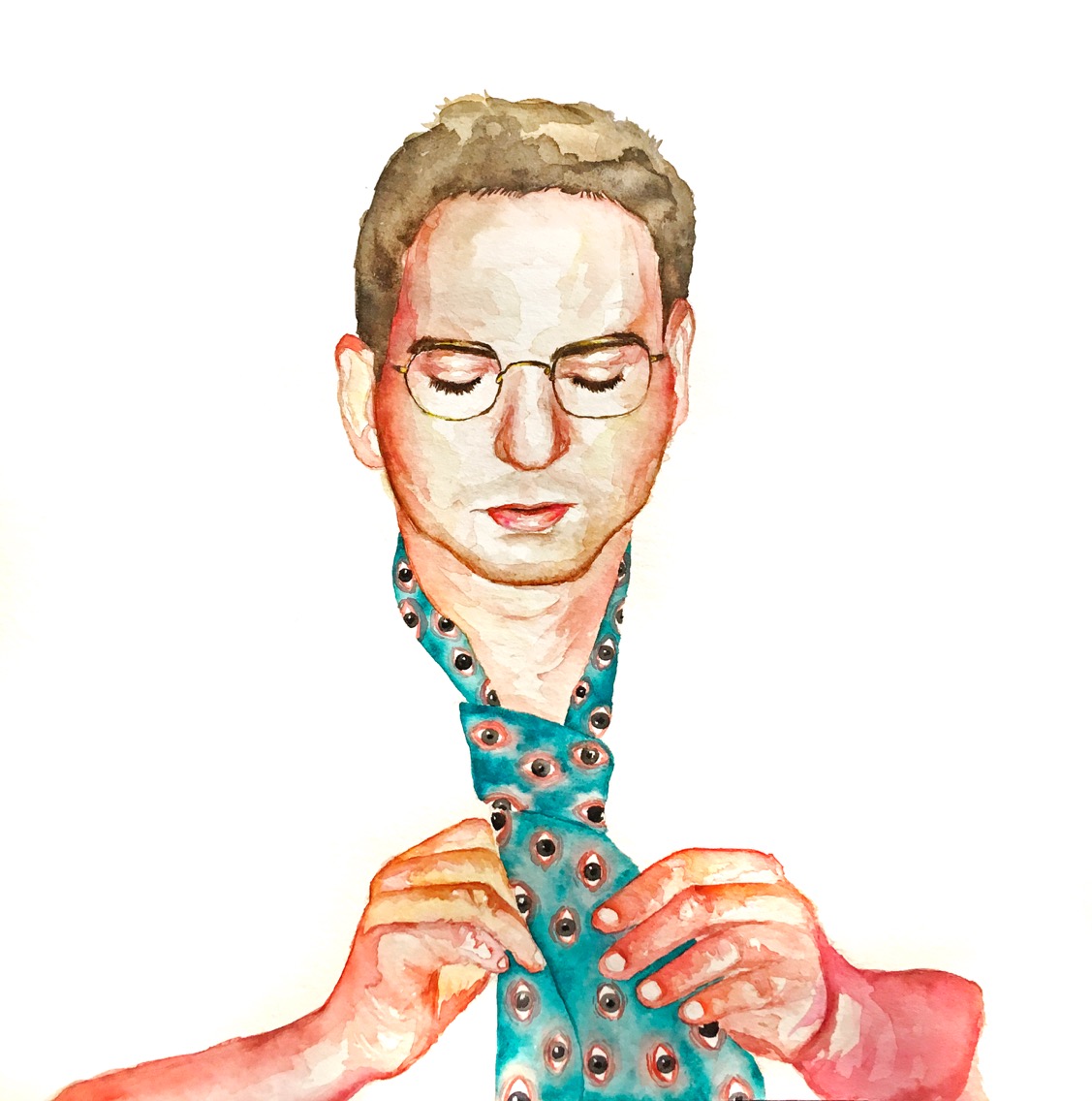 Derme | Aquarela sobre papel | 40cm x 40cm | 2018