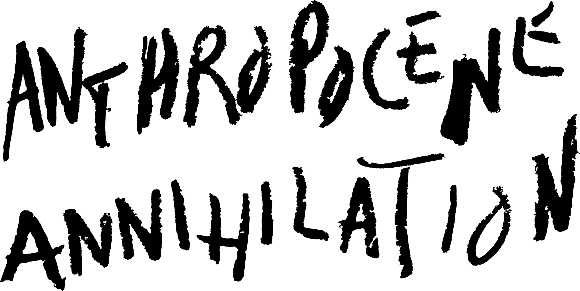 Event logo – I wanted it to be a frantic contrast to the church logo, like it was taken right from the cult leader's writings