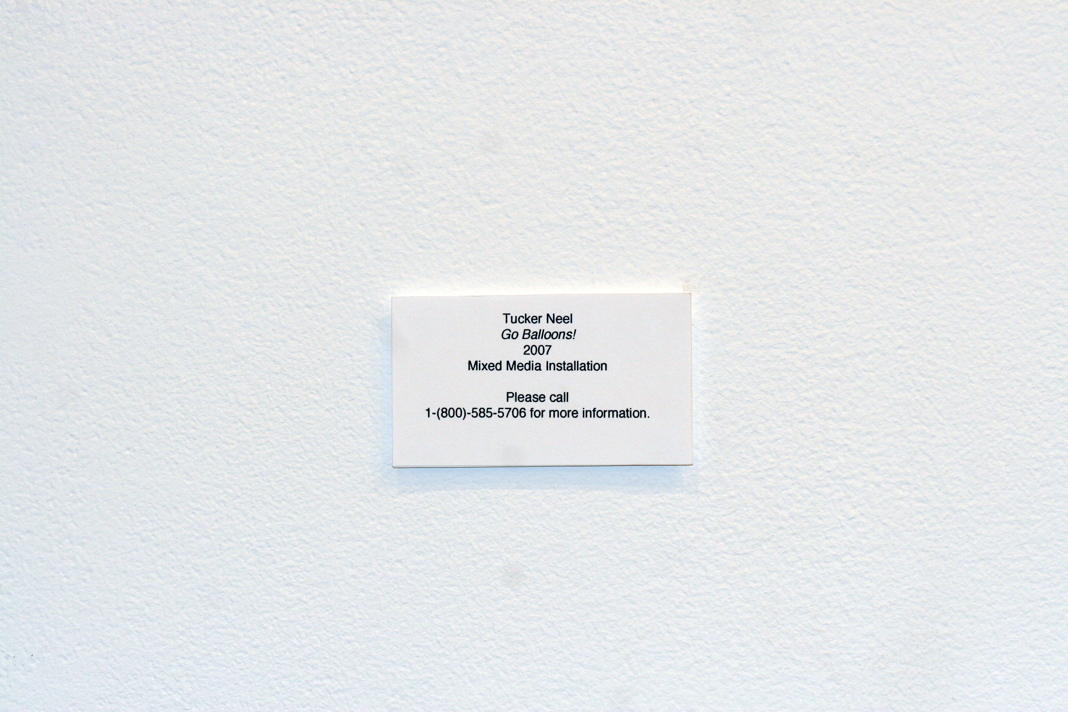 Go Balloons! Wall Label