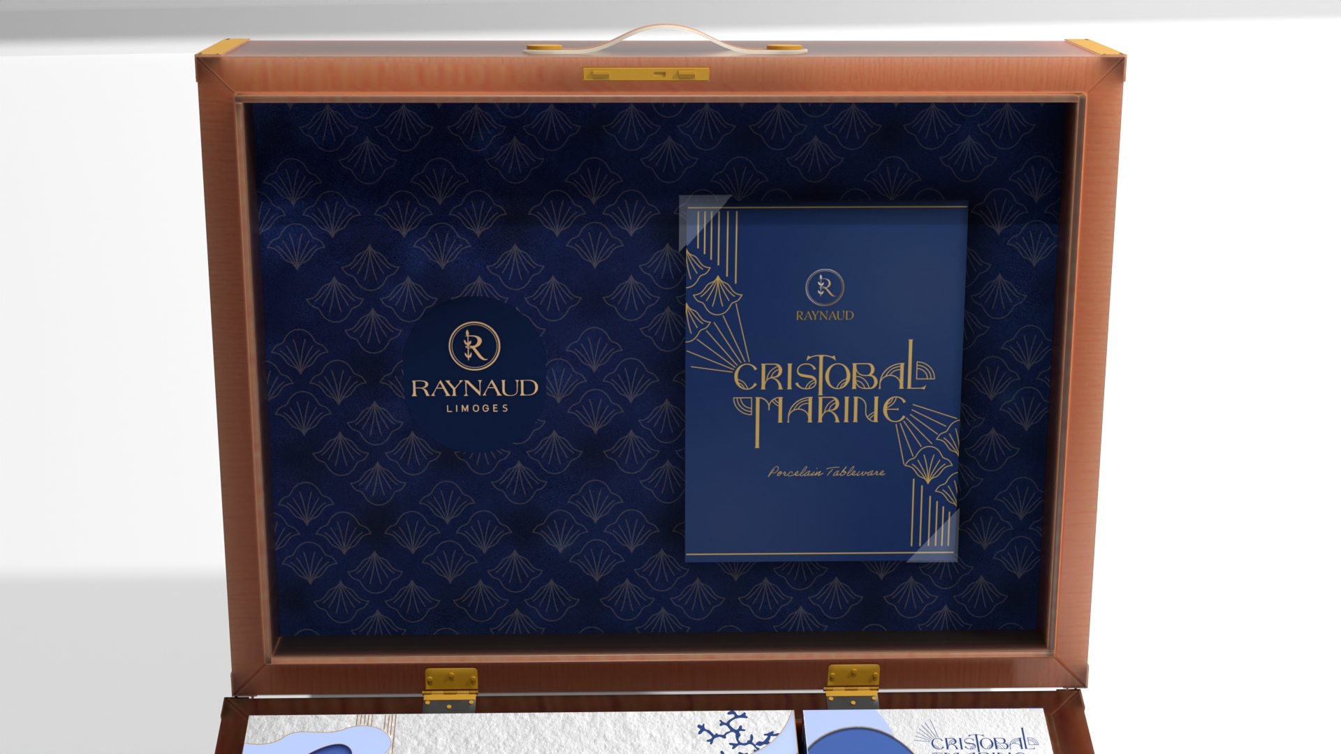 Opened box showcasing the booklet