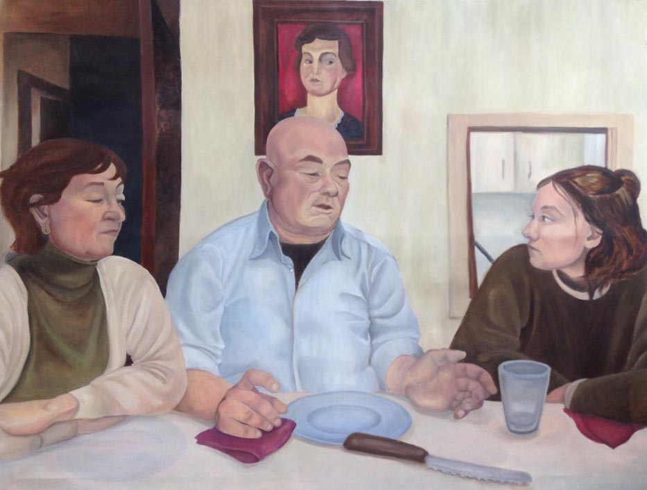 Conversa en català, oil on canvas, 2017, 