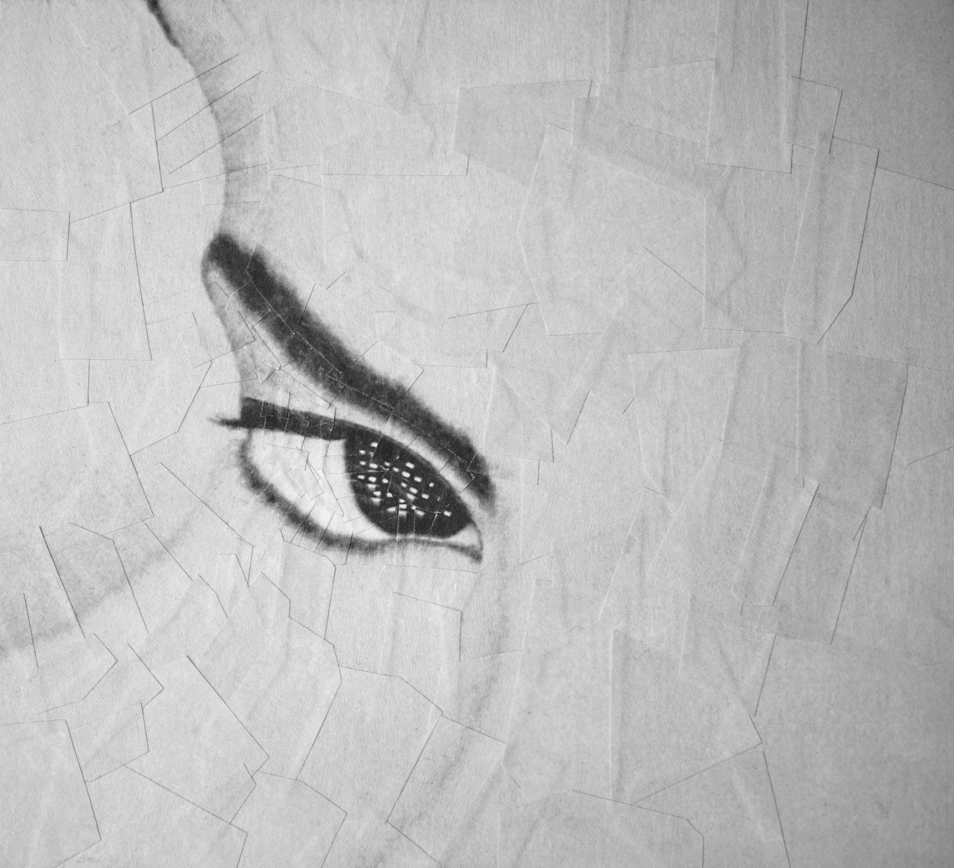 Five eye collage sketches 4, 2011, 5.9 x 4.6 inches