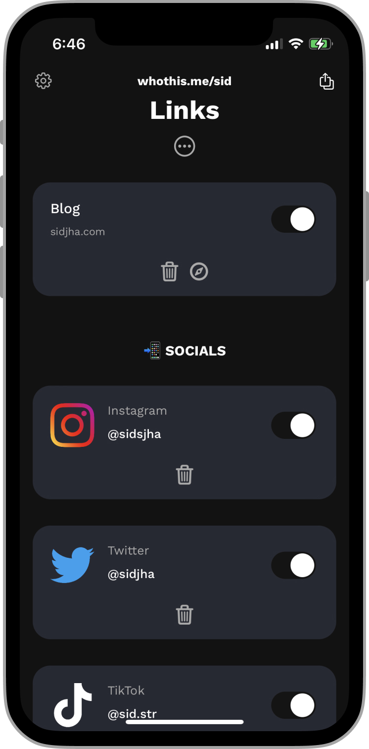 whothis for iOS: links