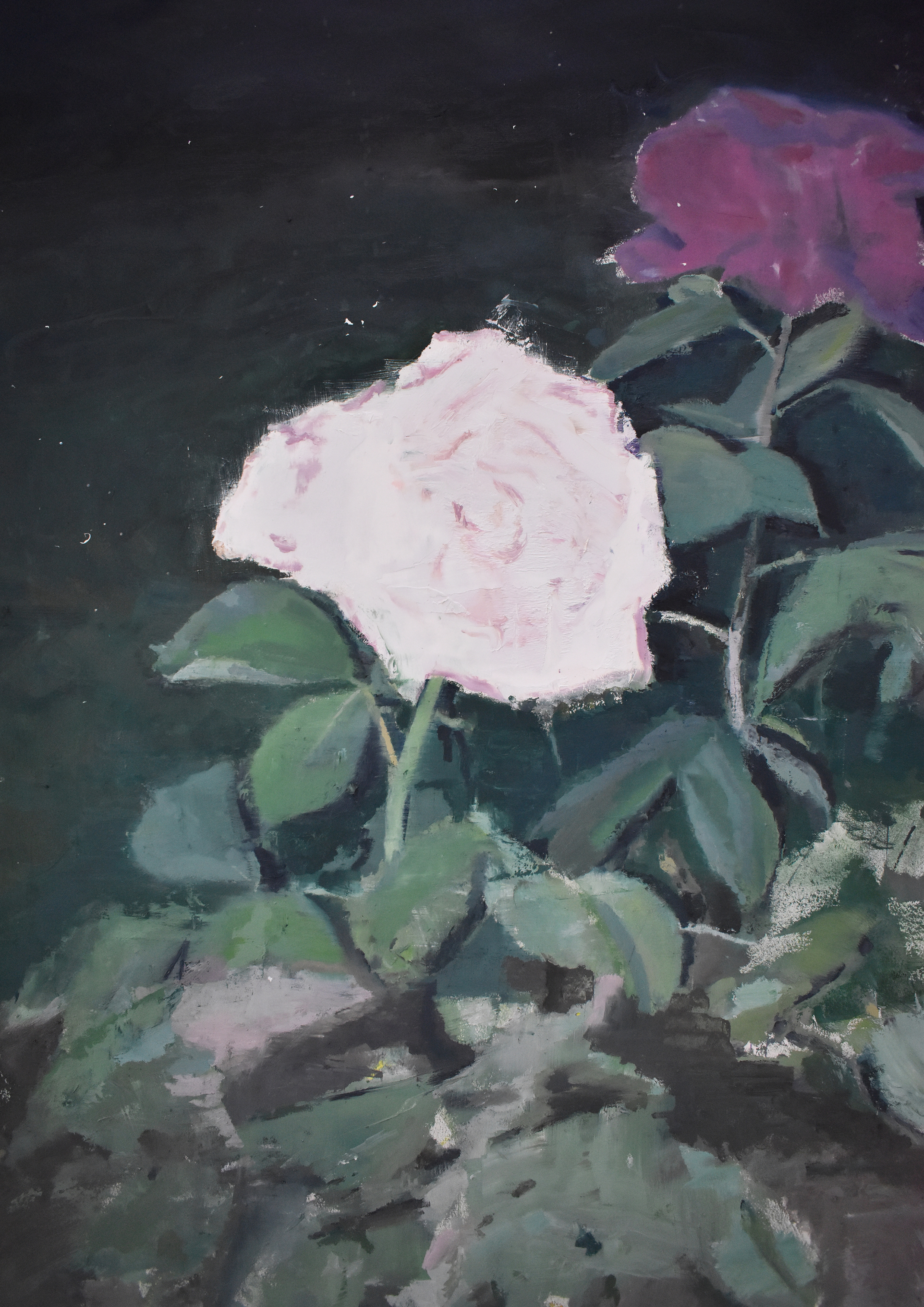 Detail "Sombras de Mayo" 228 x 130 cm (each) Oil on paper, 2022