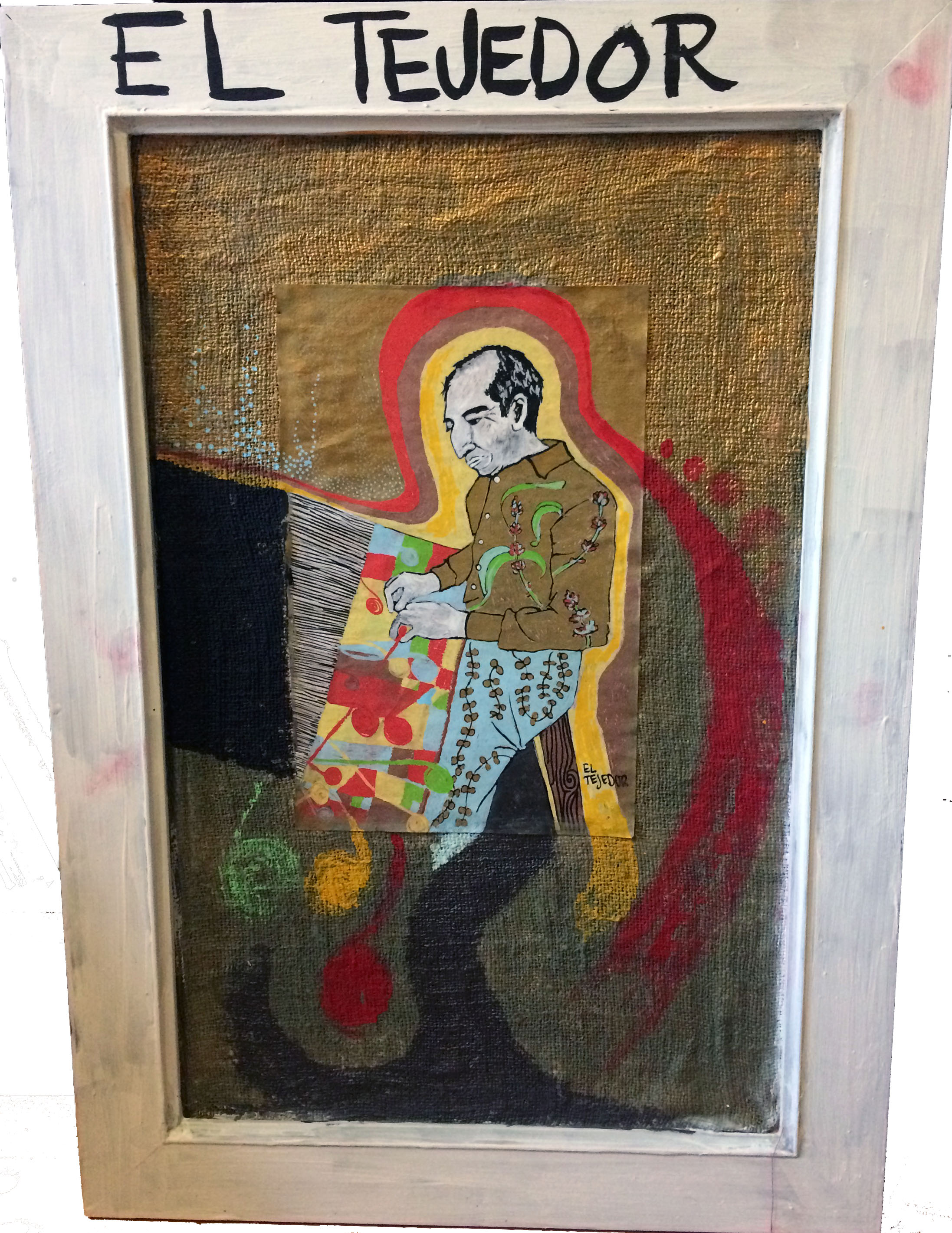 El Tejedor. Acrylic ink on paper and canvas, 2020.