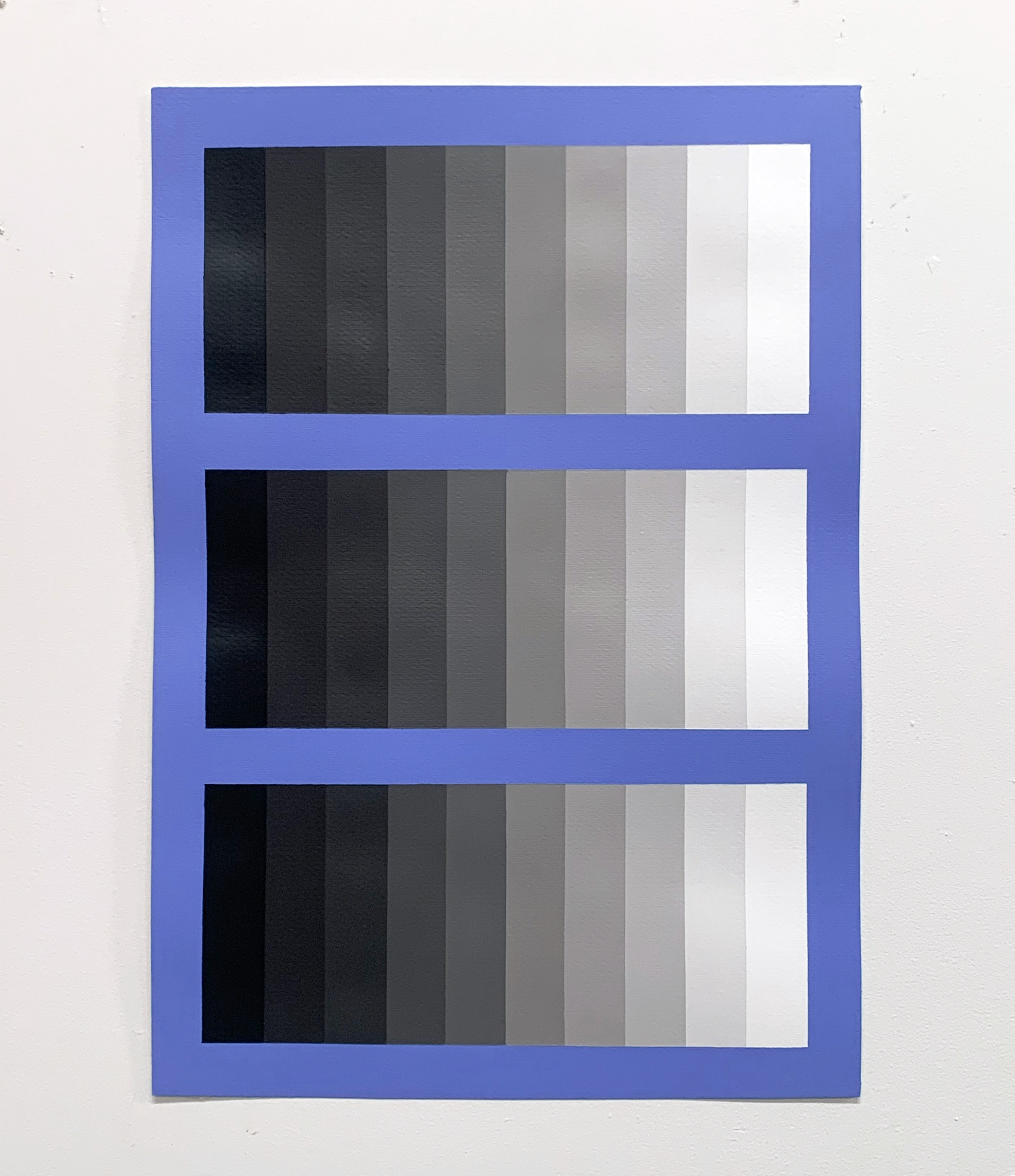 Machbands Study VIII, 50cm x 35cm, acrylic on paper, 2021